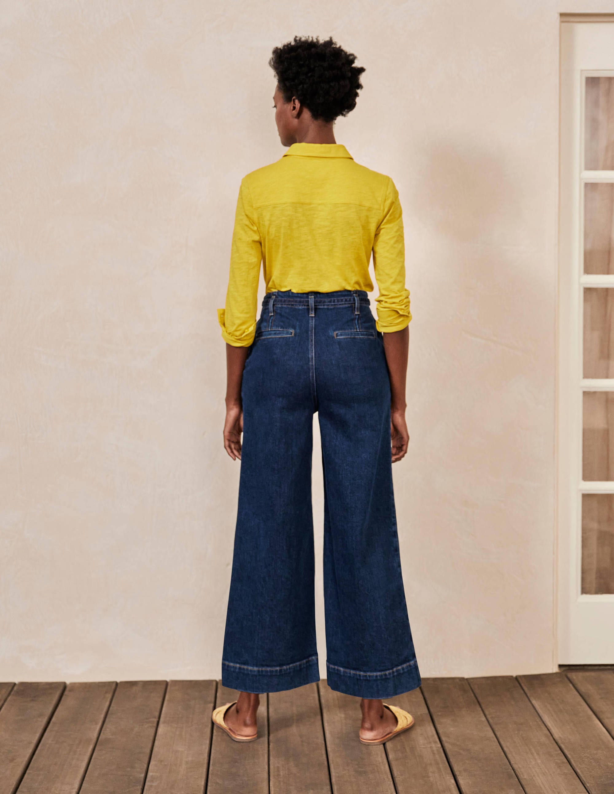 Culotte mit weitem Bein-Mittleres Vintageblau - Image 3