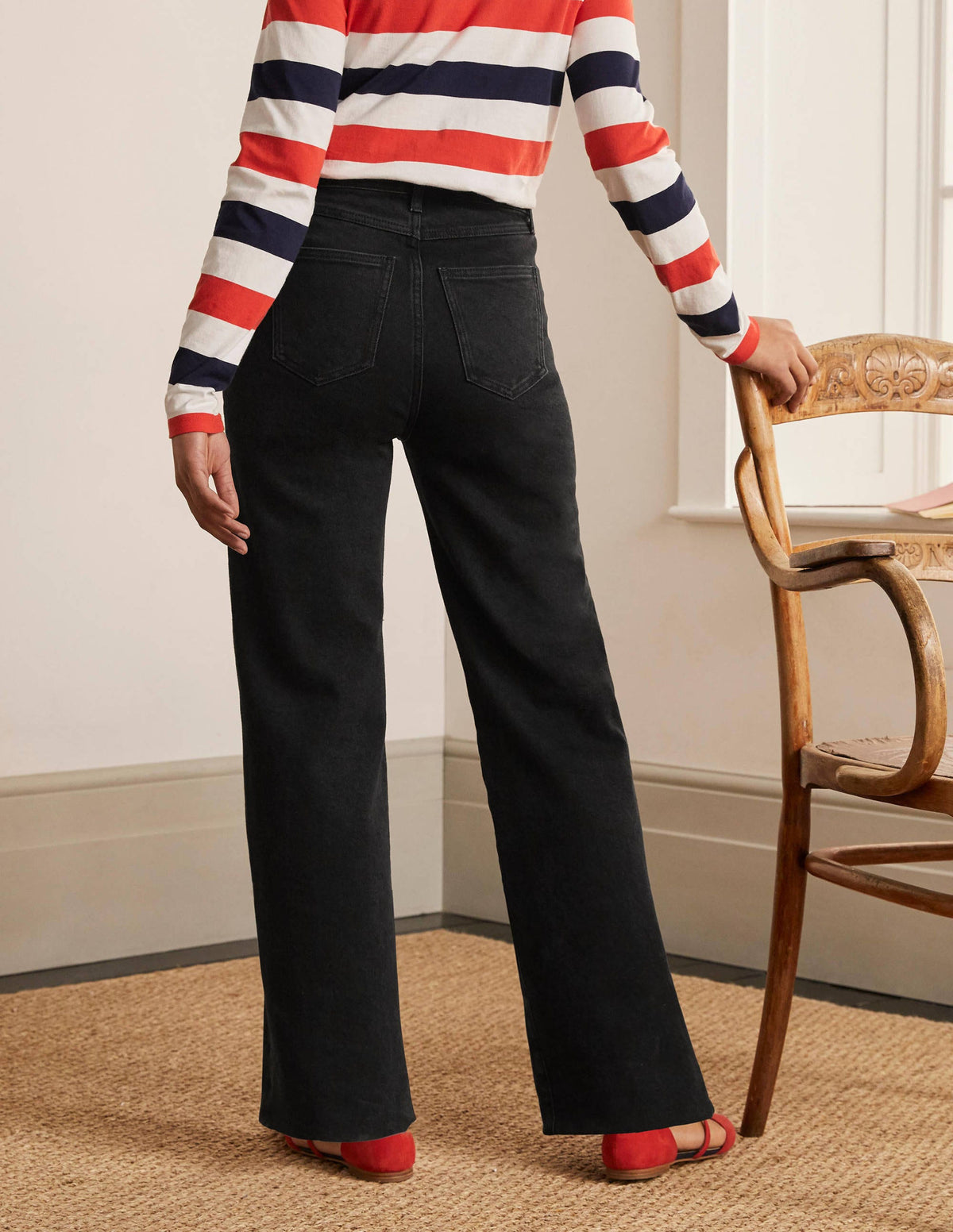 Jeans mit lockerem Bein-Schwarz-2