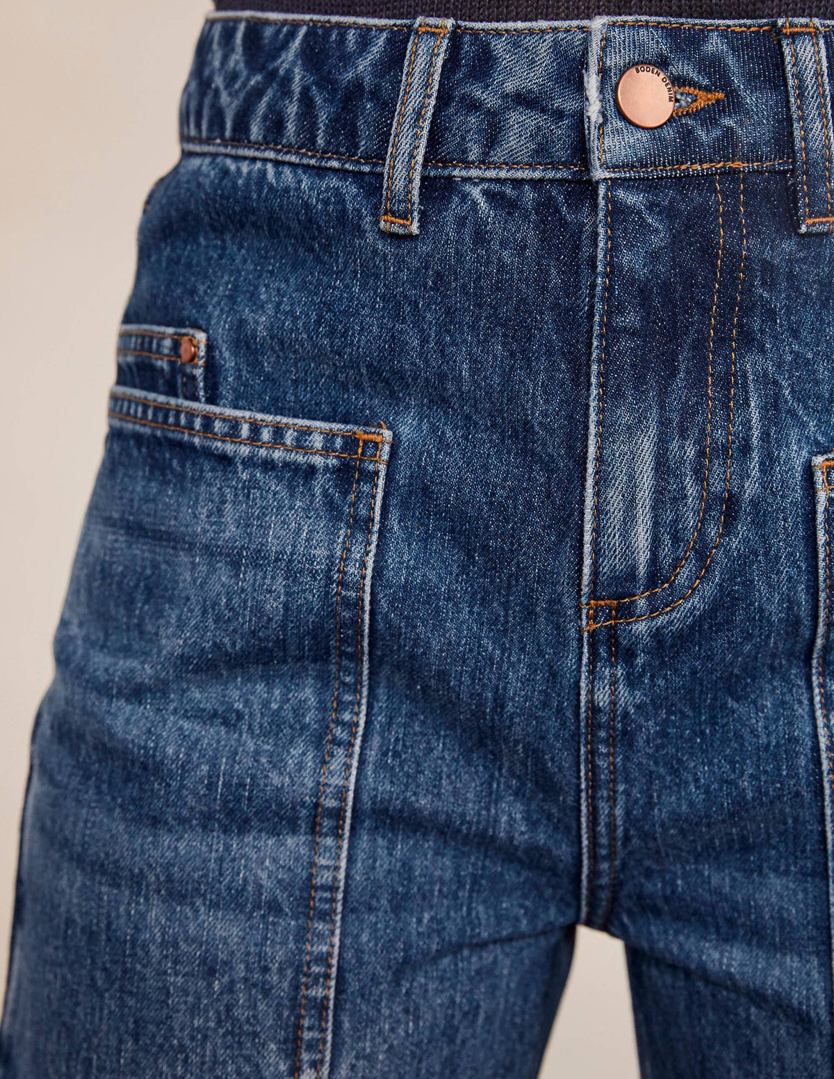 Balloon-Jeans mit großen Taschen-Mittleres Vintageblau-3
