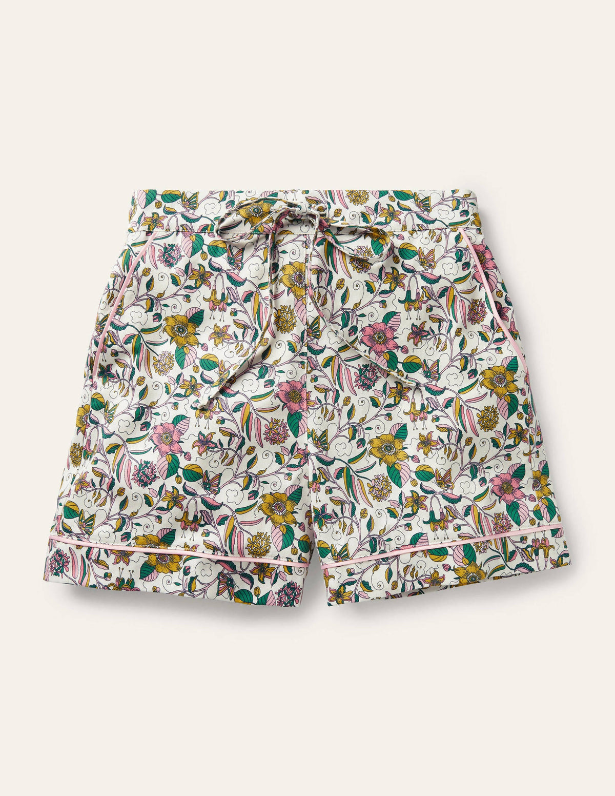 Schlafanzugshorts aus Baumwolle-Naturweiß, Schöner Garten - Image 5