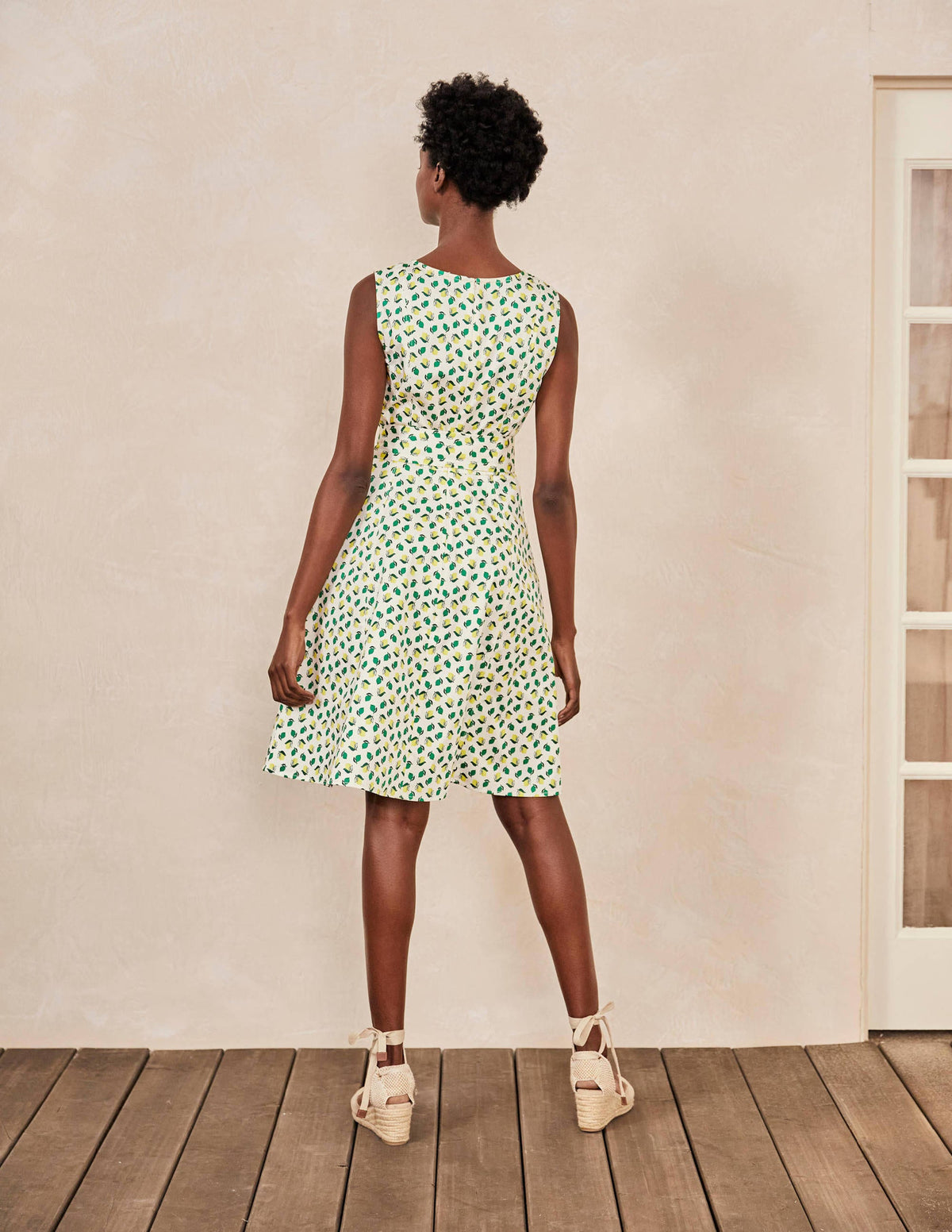 Mischa Kleid mit Gürtel-Naturweiß, Kleine Zitrusfrüchte - Image 2