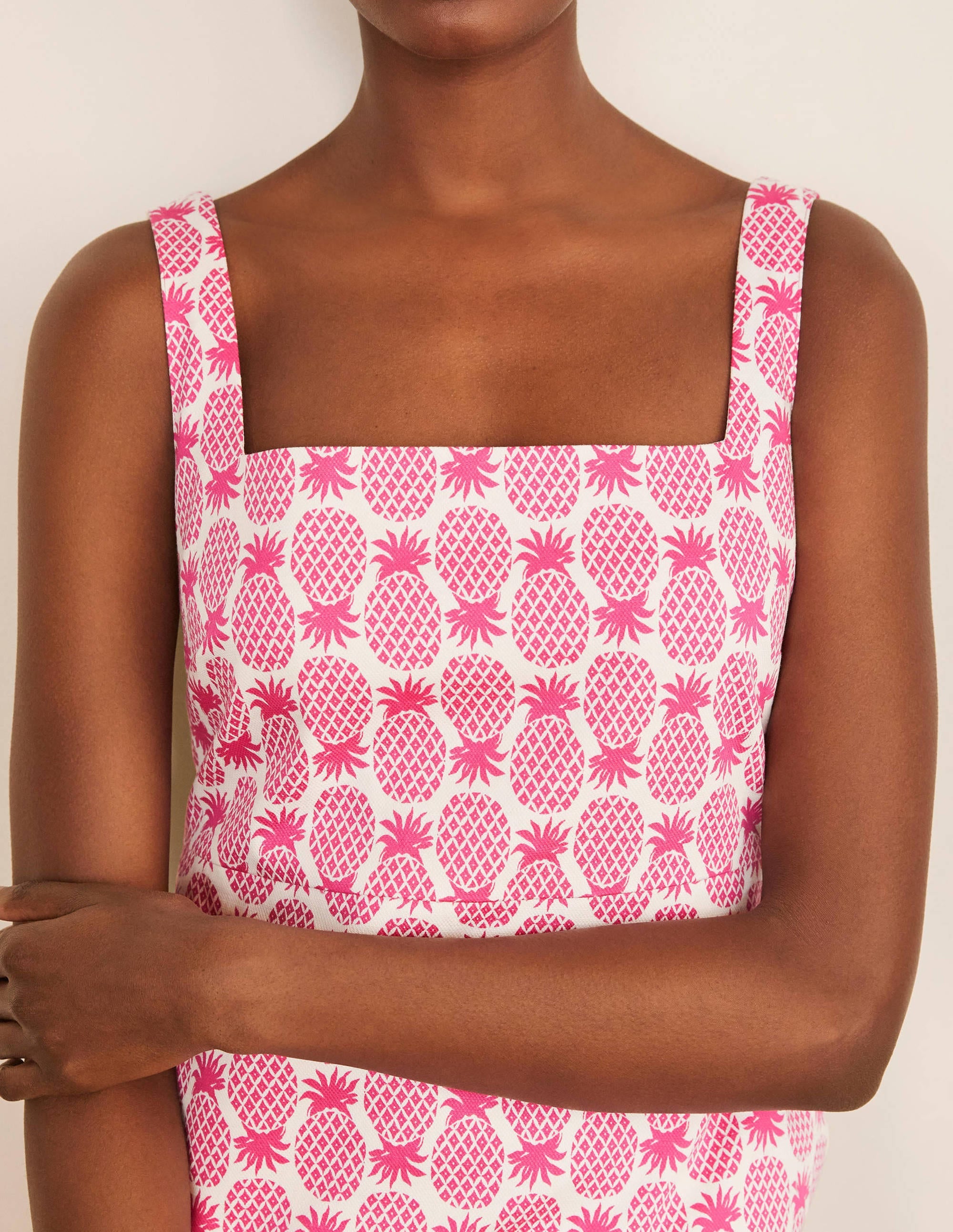 Yolande Etuikleid-Partyrosa, Geometrisches Ananasmuster - Image 3