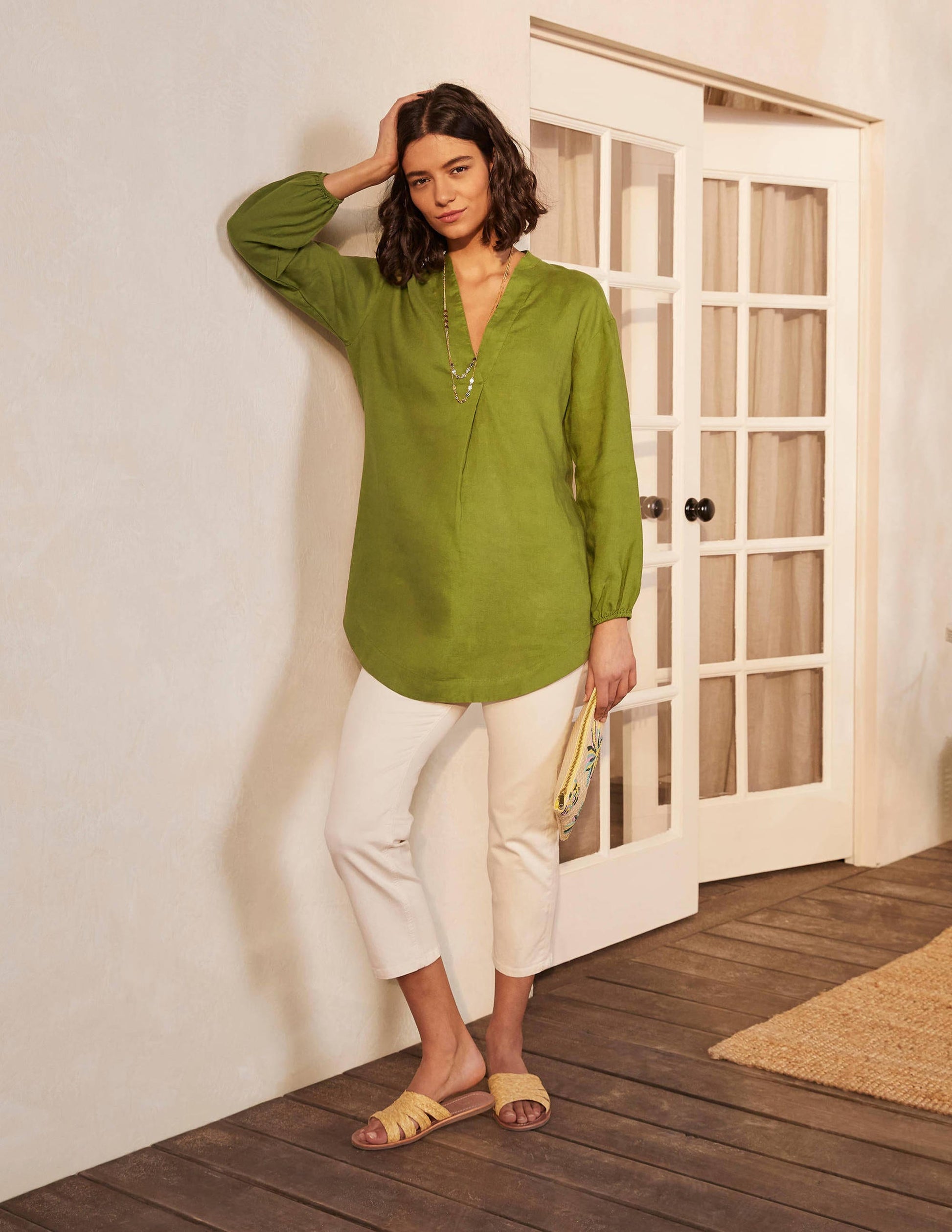 Chemise Hannah en lin-Petit pois-1