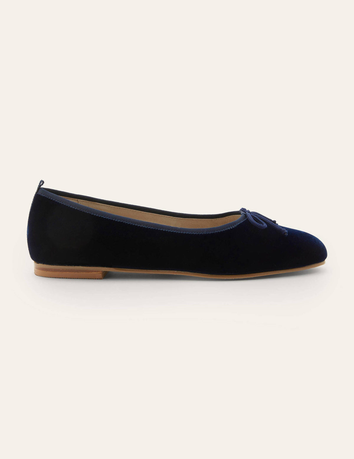 Hochgeschnittene Ballerinas-Navy, Samt-2