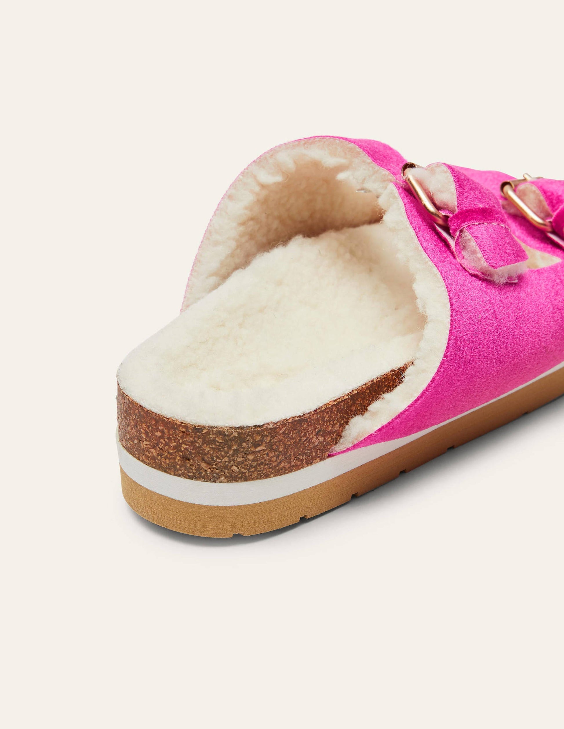 Bequeme Slipper-Festivalrosa, Samt-4