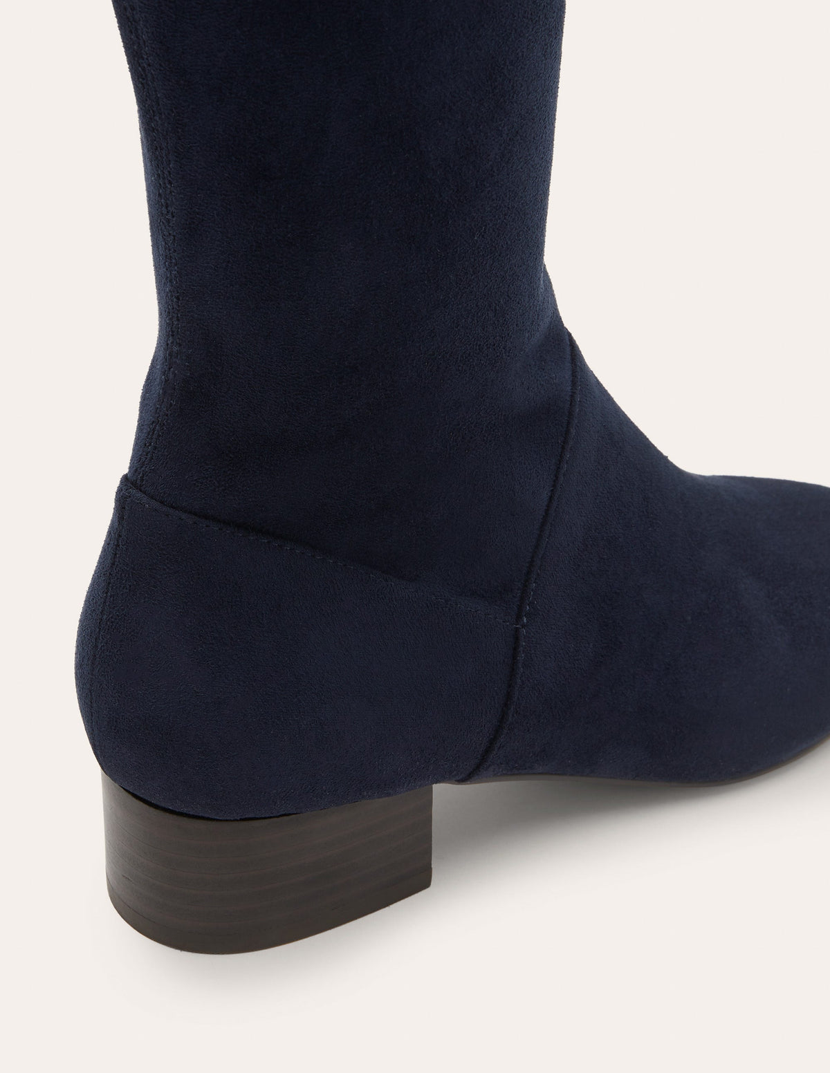 Flache Stiefel mit Stretch-Marineblau - Image 3