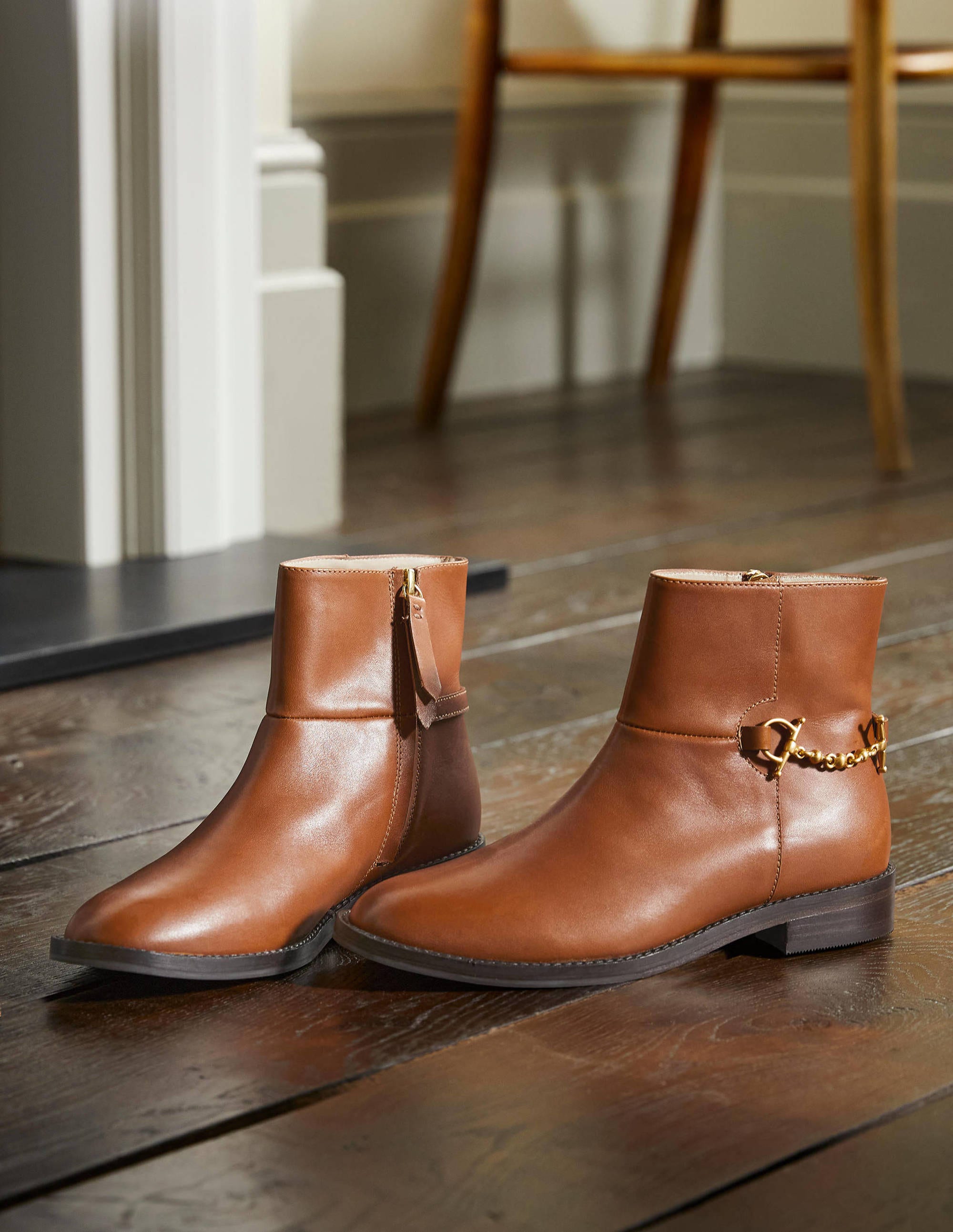 Stiefeletten mit Trense-Dunkelbraun - Image 1