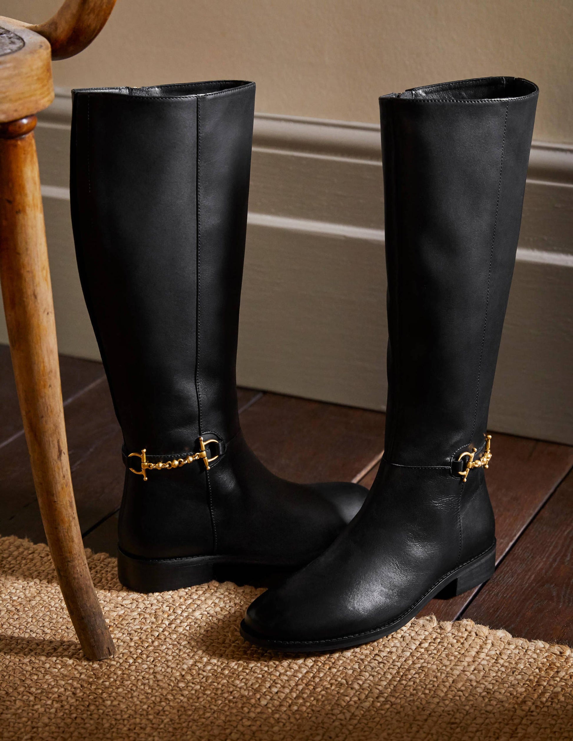 Reitstiefel mit Trense-Schwarz-1