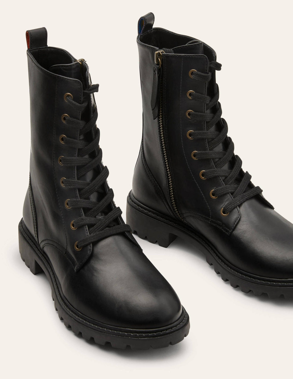 Stiefeletten zum Schnüren-Schwarz-3