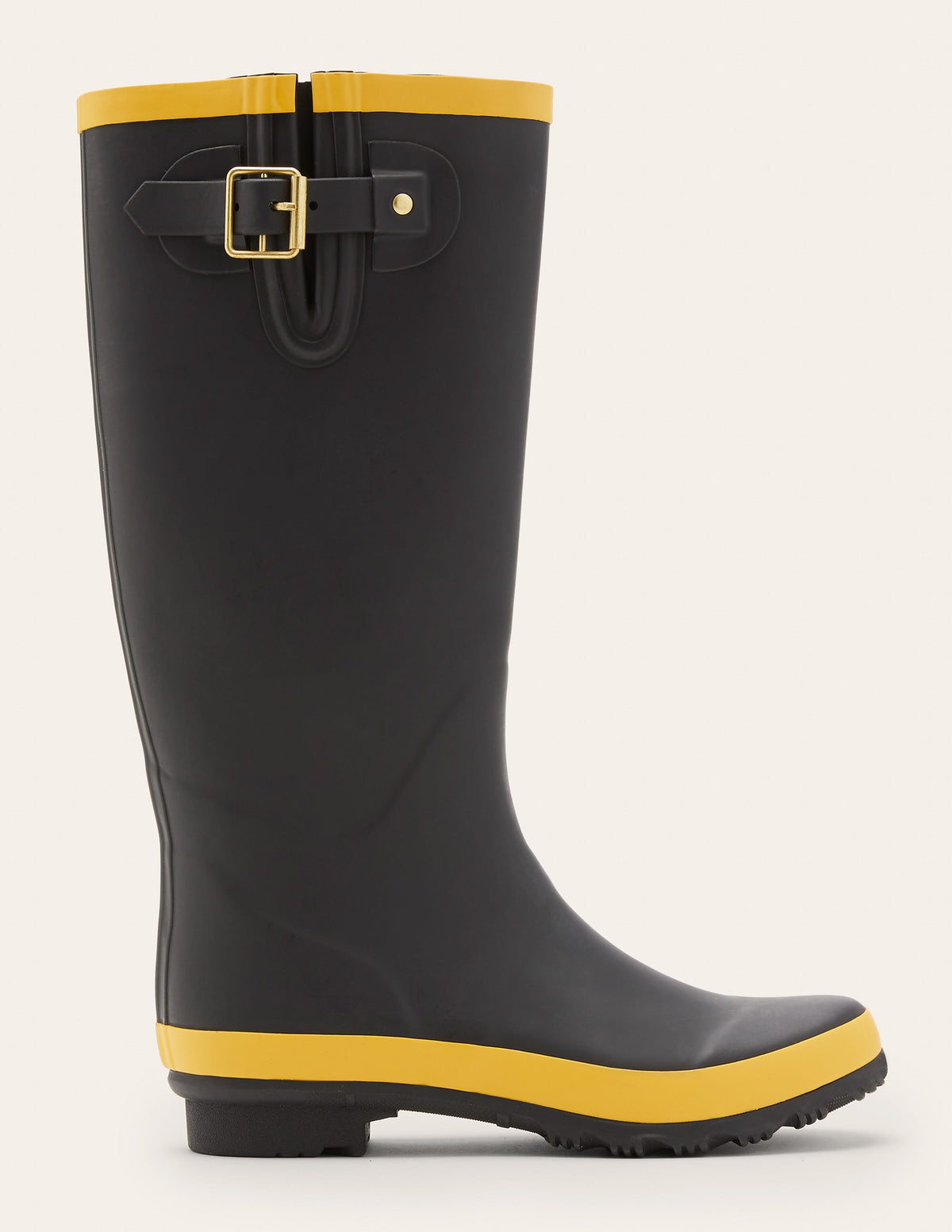 Bottes de pluie-Noir/Doré miel-1