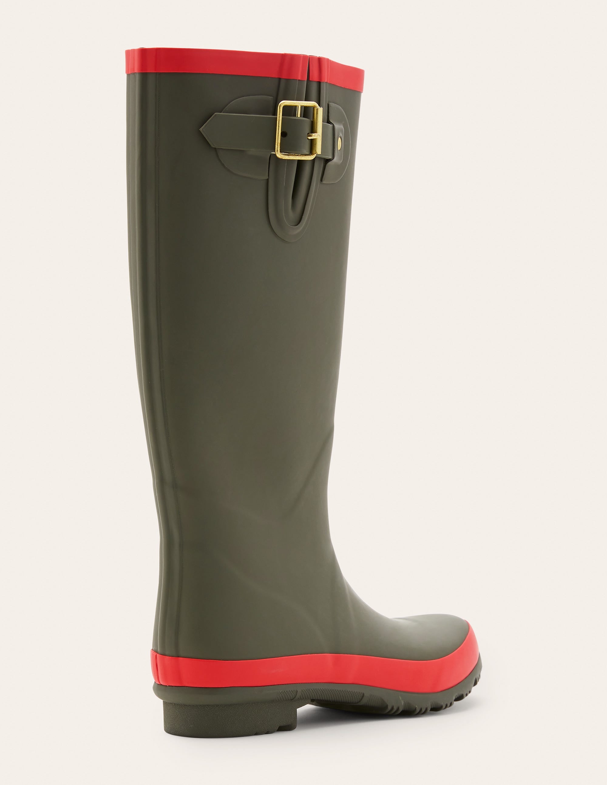 Bottes de pluie-Kaki classique/rouge cerise - Image 3