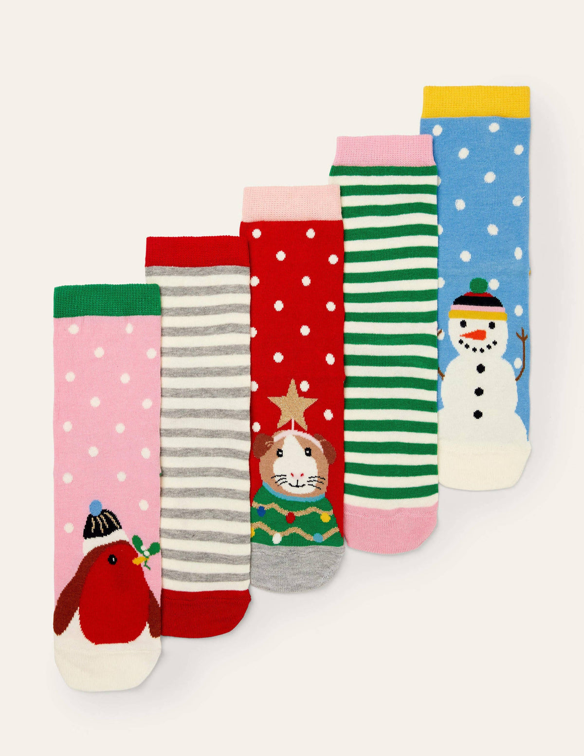 Knöchelsocken im 5er-Pack-Mini-Version, Festlich - Image 1