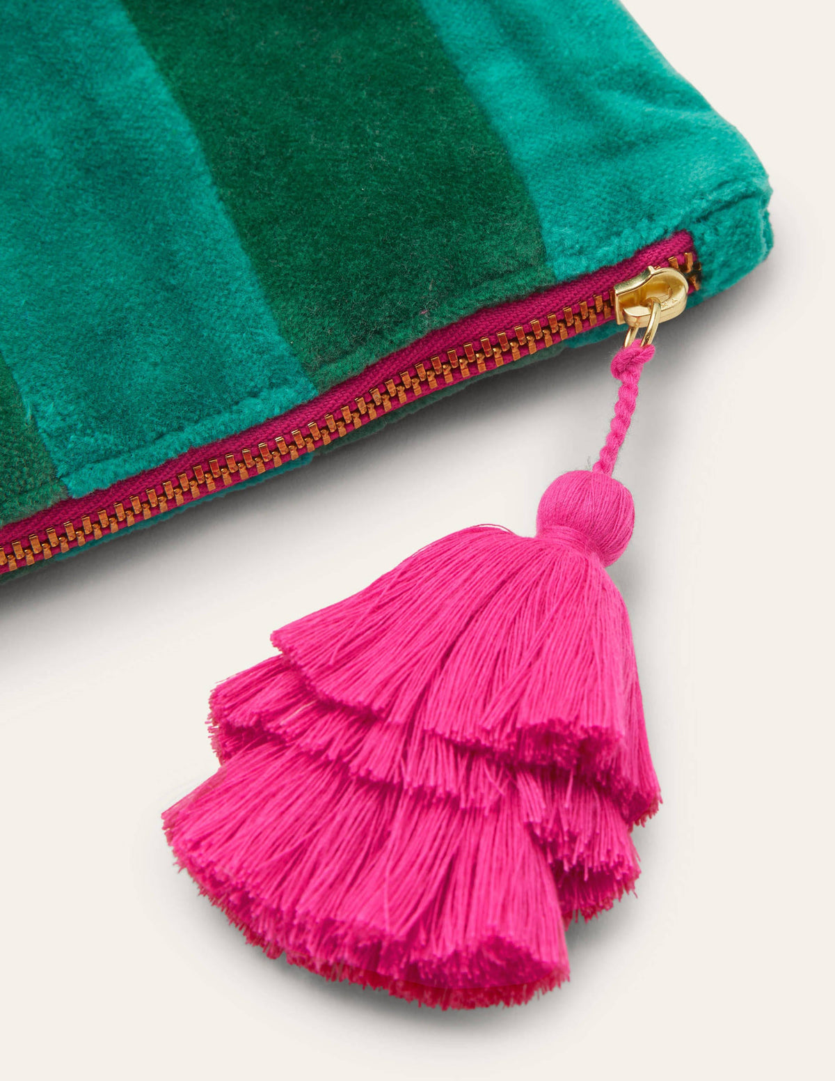 Taschen-Set aus Samt-Segelrot/Waldgrün - Image 3