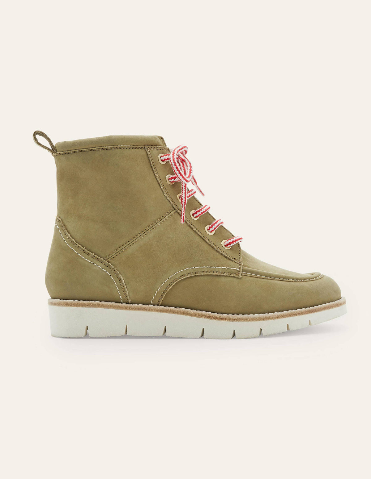 Bottes à lacets et surpiqûres-Gingembre moulu - Image 2