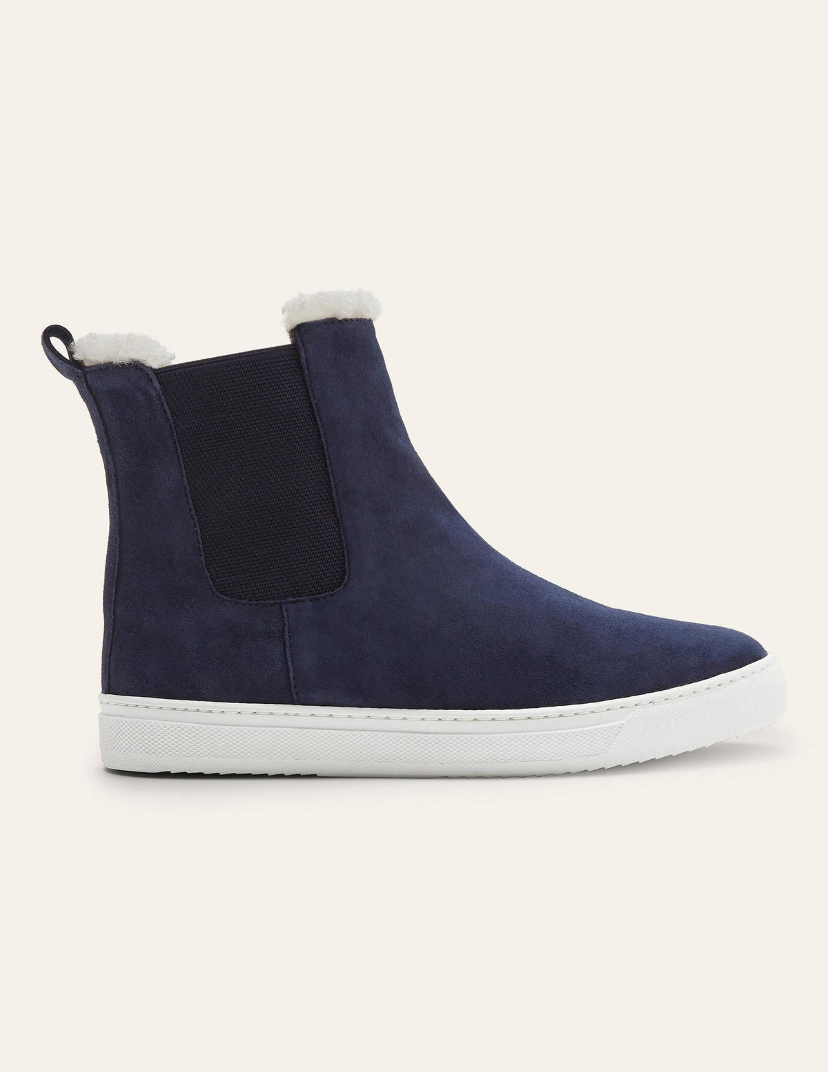 Shearling Chelsea Boots-Navy - Image 3
