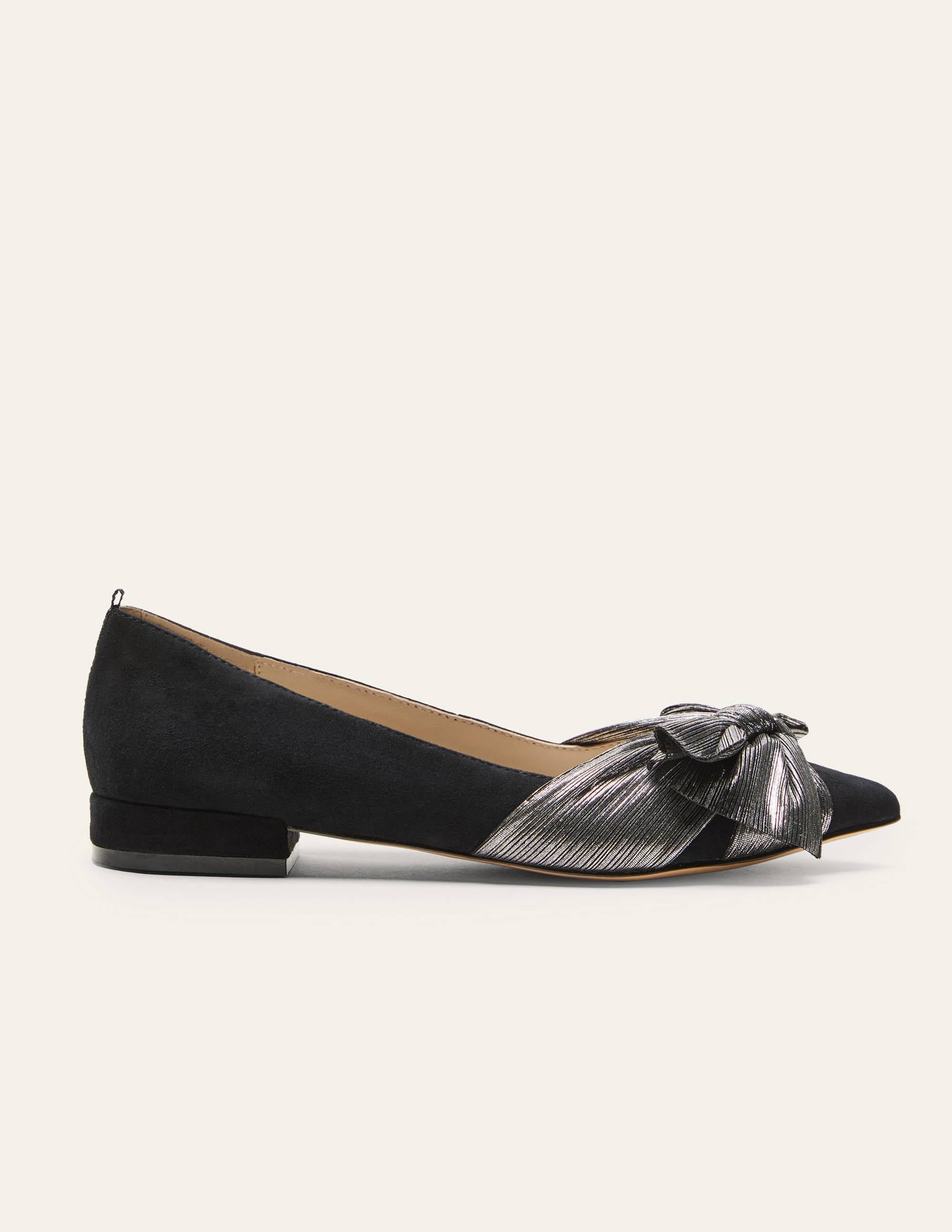 Vanessa Schuhe mit Schleife-Schwarz/Metallgrau - Image 2