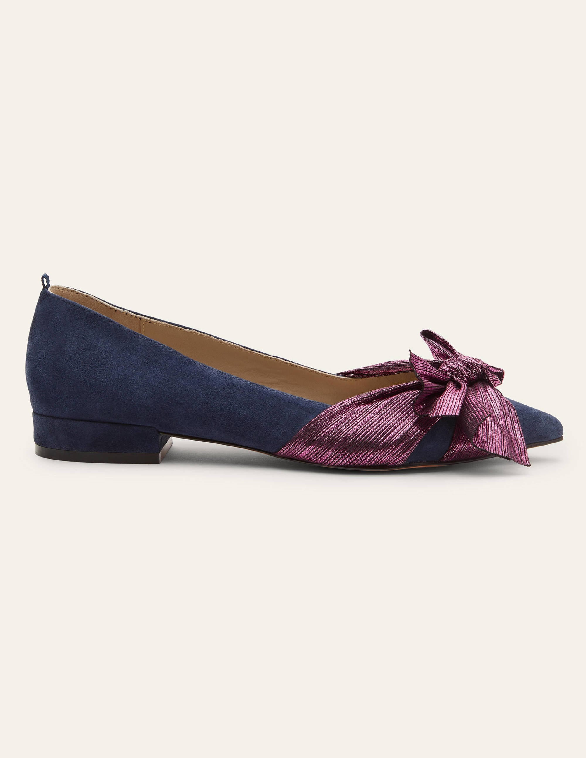 Vanessa Schuhe mit Schleife-Navy, Bommel - Image 2