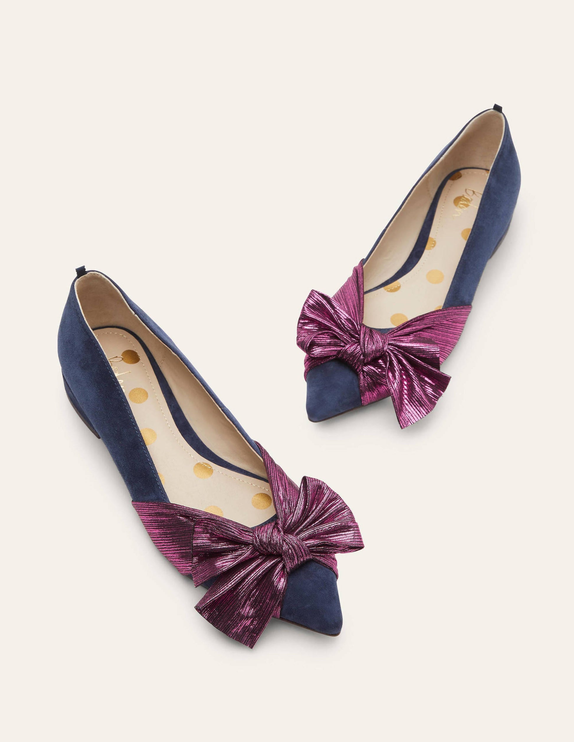 Vanessa Schuhe mit Schleife-Navy, Bommel-3