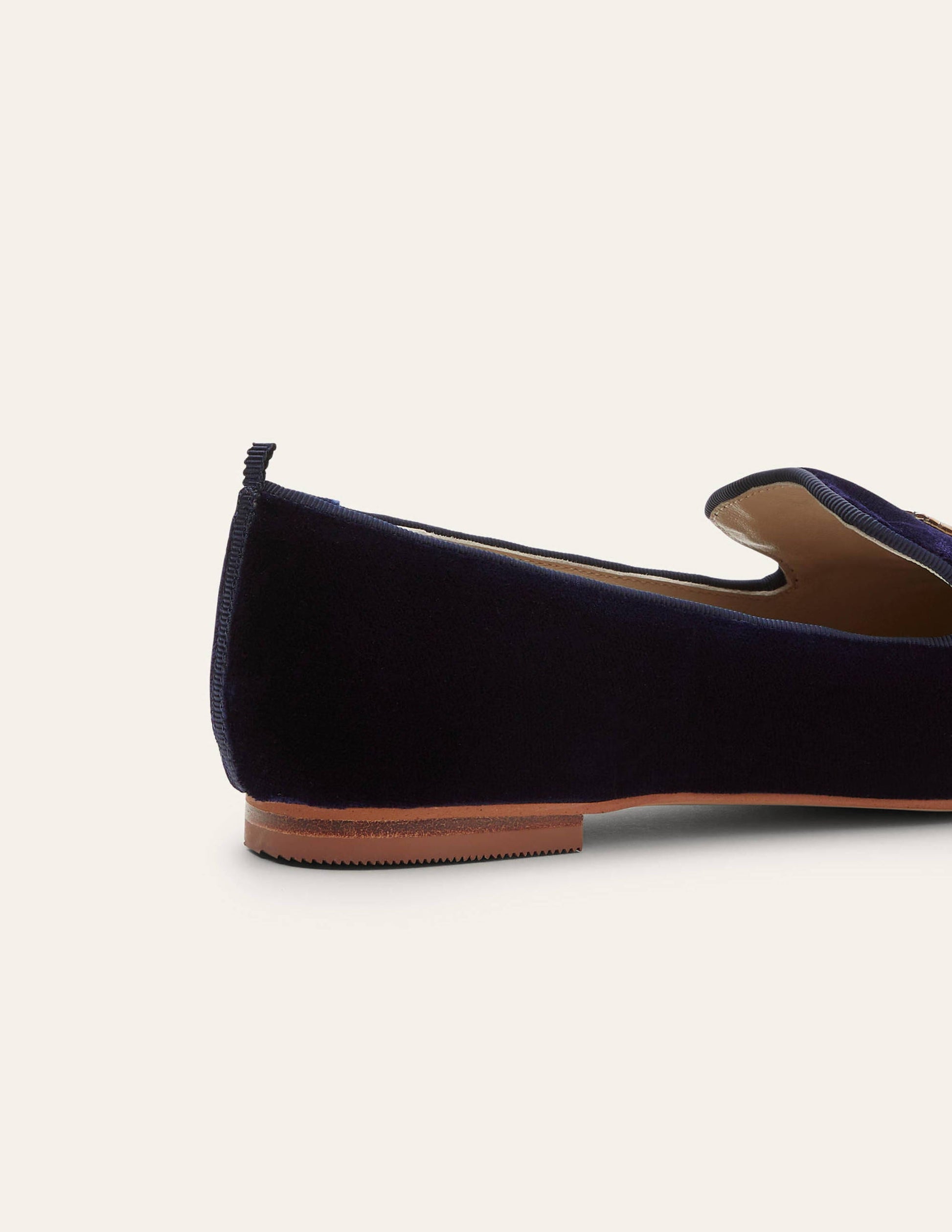 Gabriella Verzierte Loafer-Navy Samt, Vogel-4
