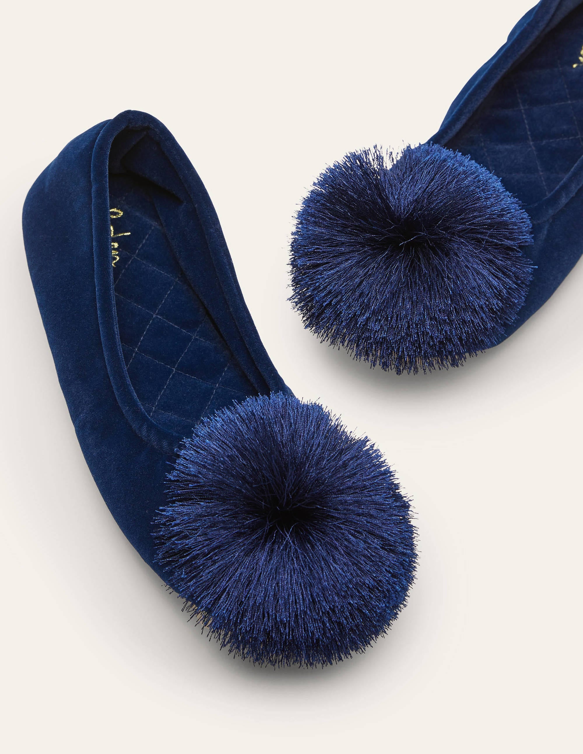 Pompom Slipper-Navy - Image 3