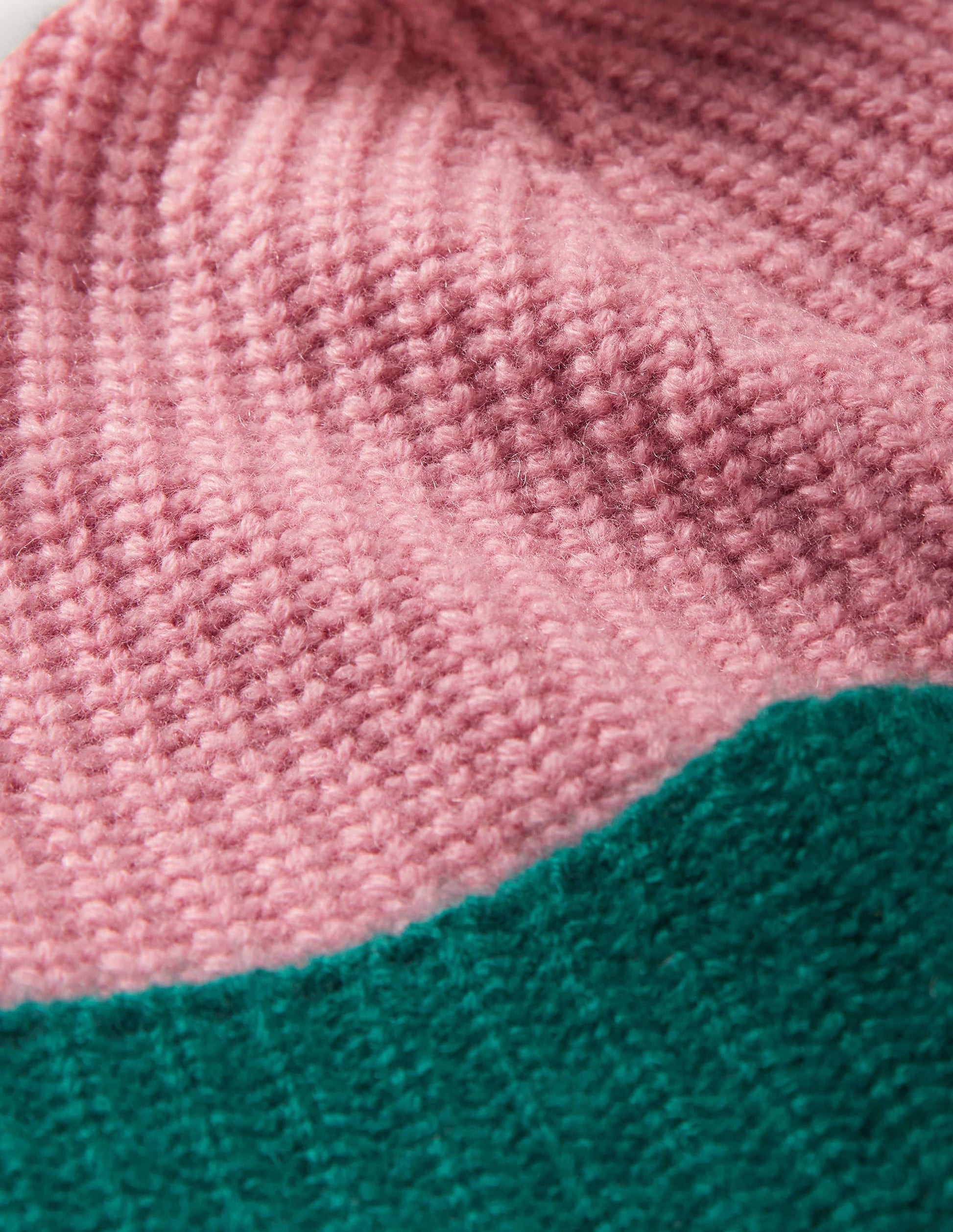 Bonnet colourblock en cachemire-Guêpe/formica/forêt profonde-2