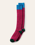 Chaussettes épaisses et montantes-Voile/rose festival/forêt