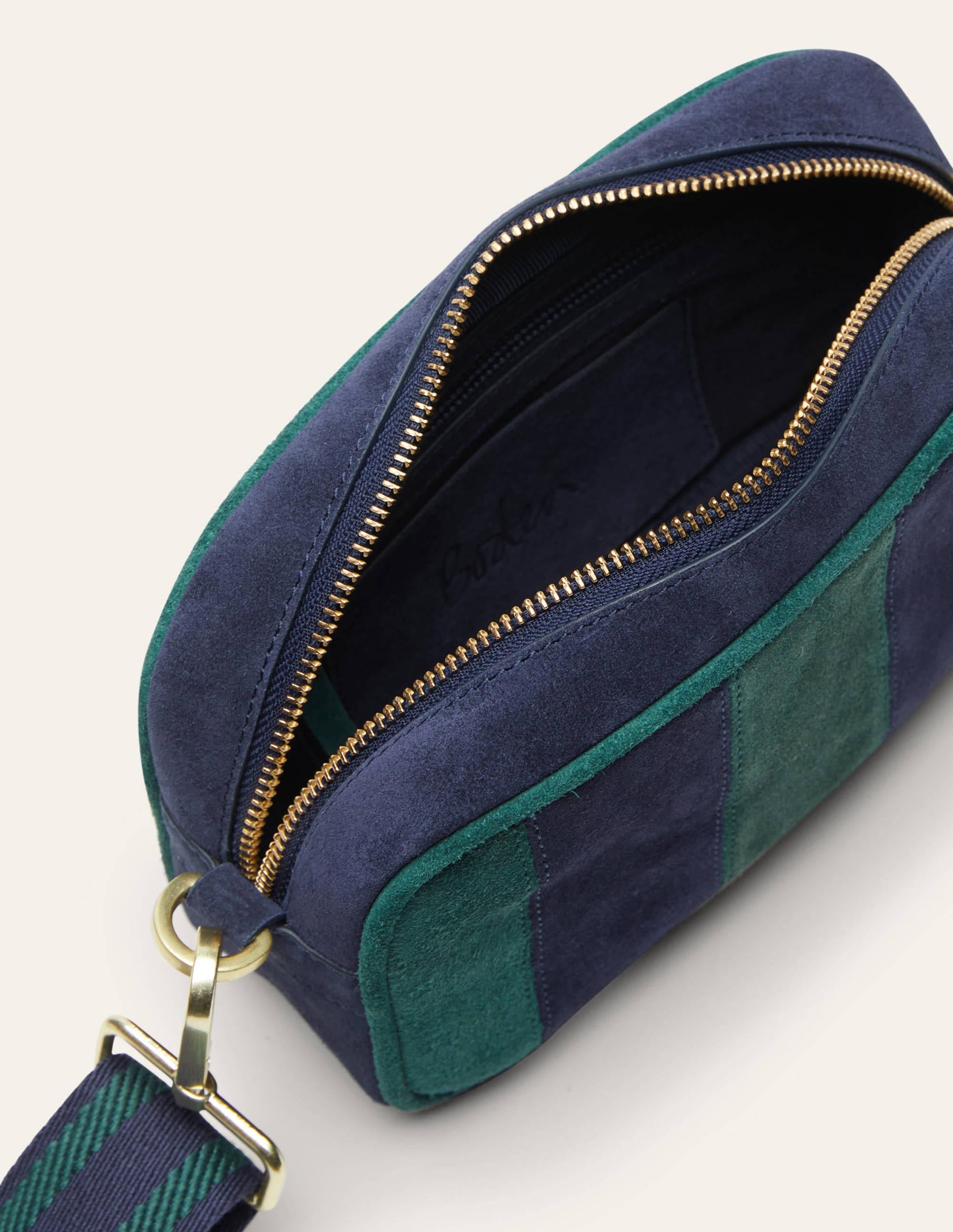 Umhängetasche aus Leder-Marineblau - Image 3