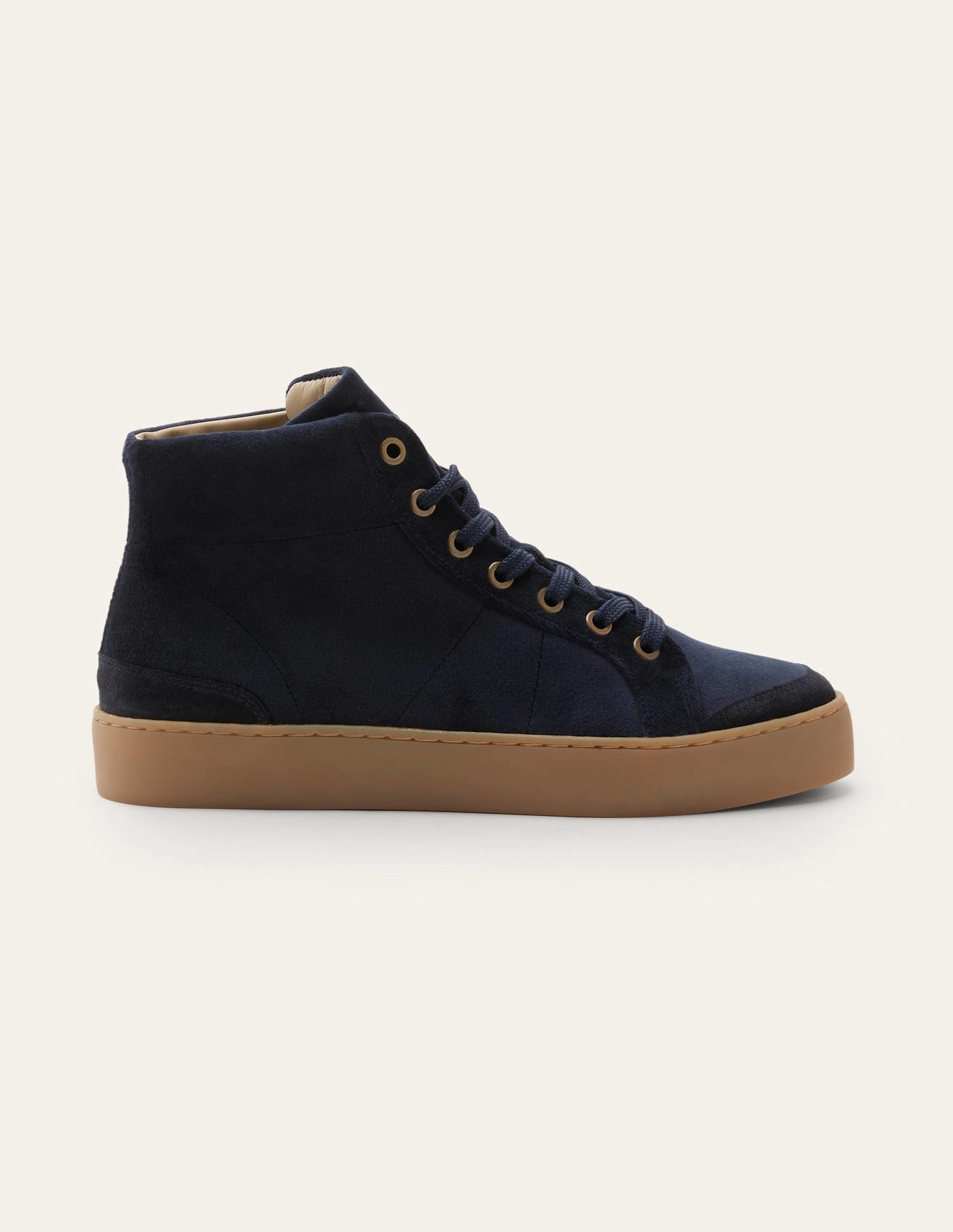 Emma Knöchelhohe Turnschuhe aus Samt-Marineblau - Image 2