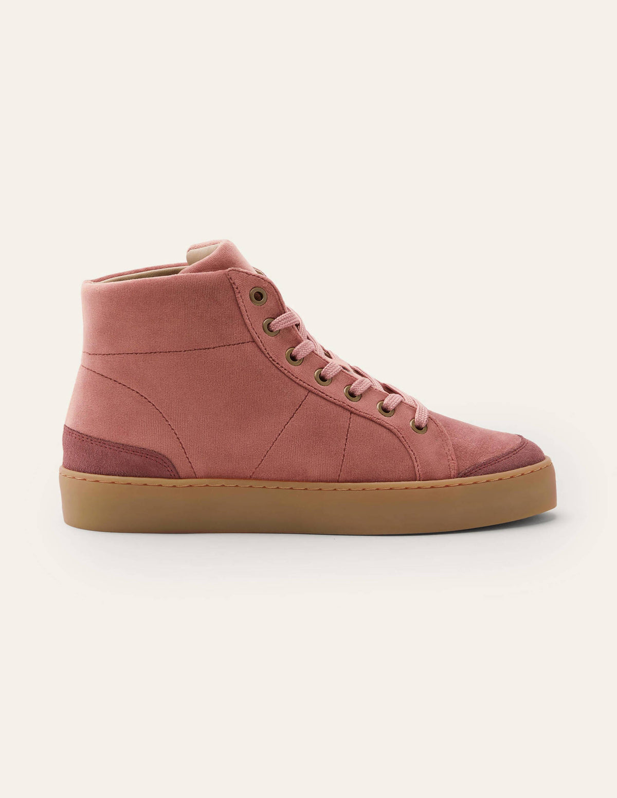 Emma Knöchelhohe Turnschuhe aus Samt-Graurosa-2