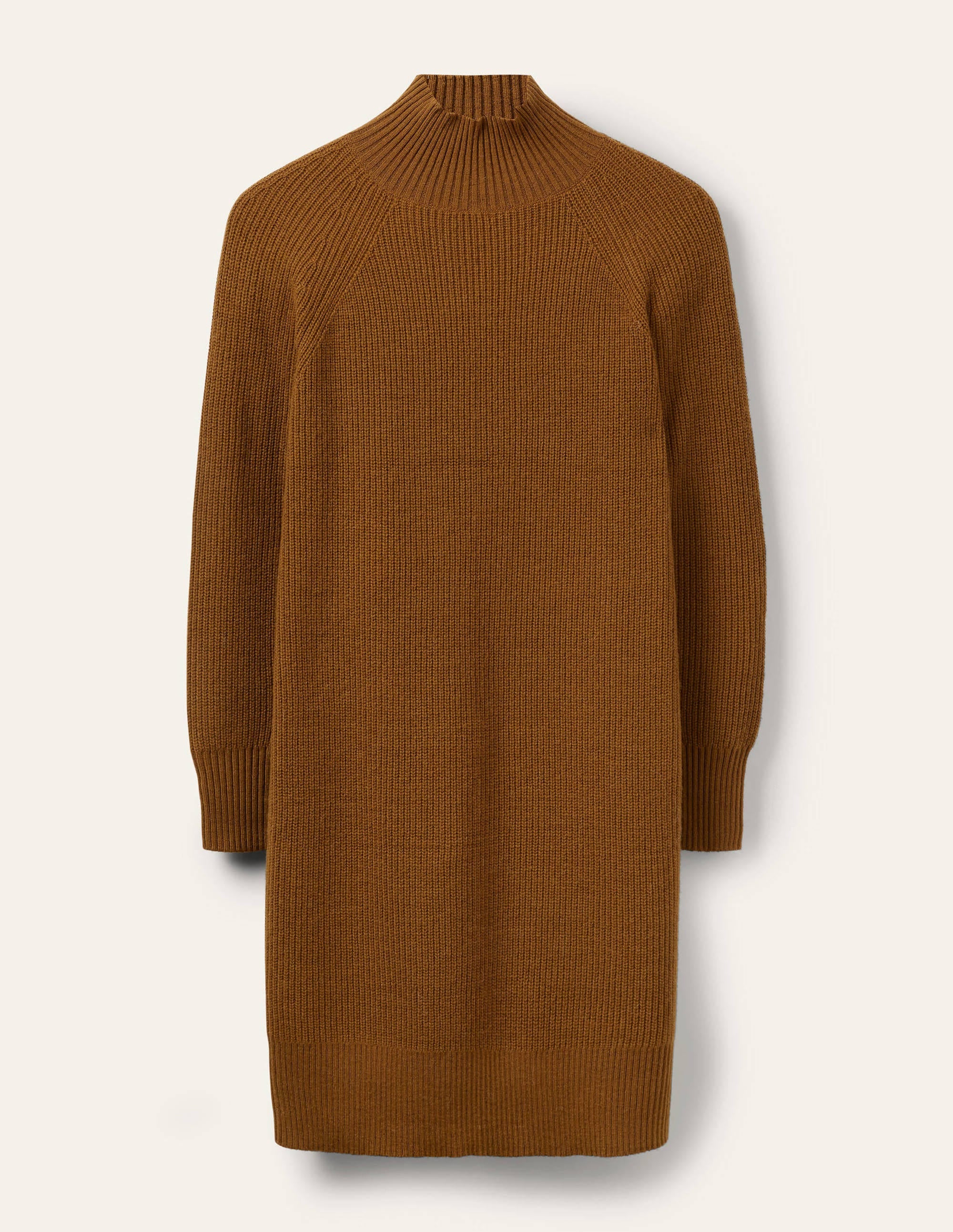 Strickkleid mit hohem Kragen-Altes Moosgrün - Image 7