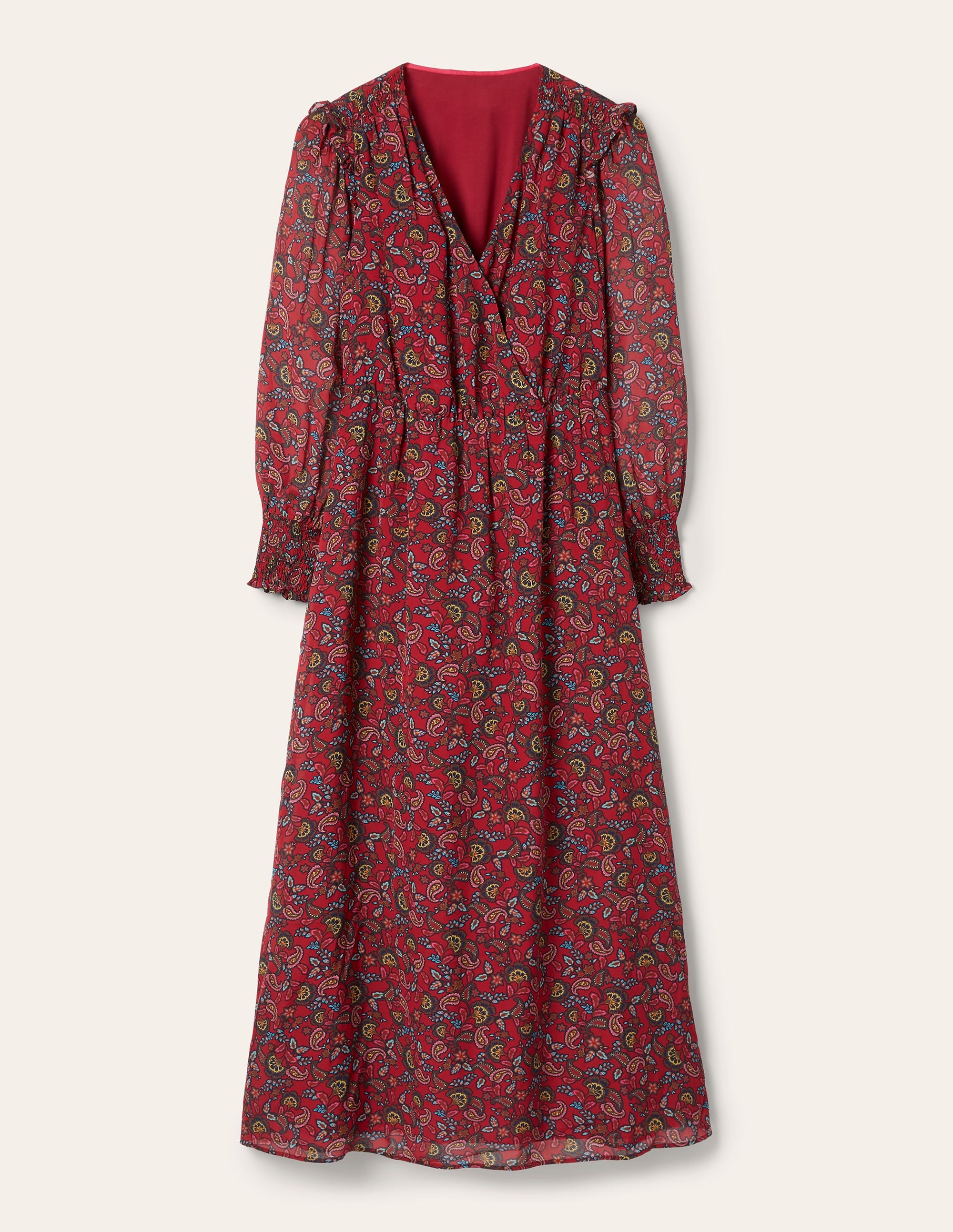 Becky Midi-Wickelkleid-Winterbeere, Exotisches Blumenmuster - Image 5