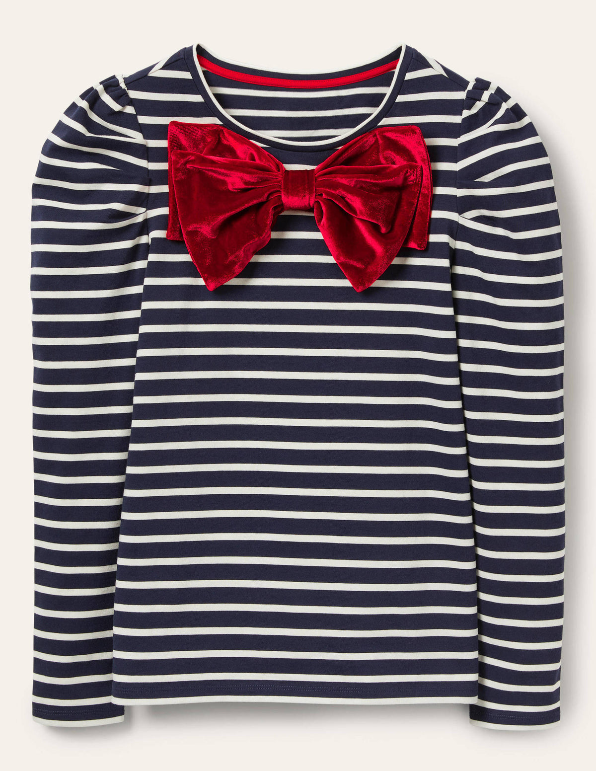 Imogen Breton-Navy/ Ivory Red Bow - Image 6