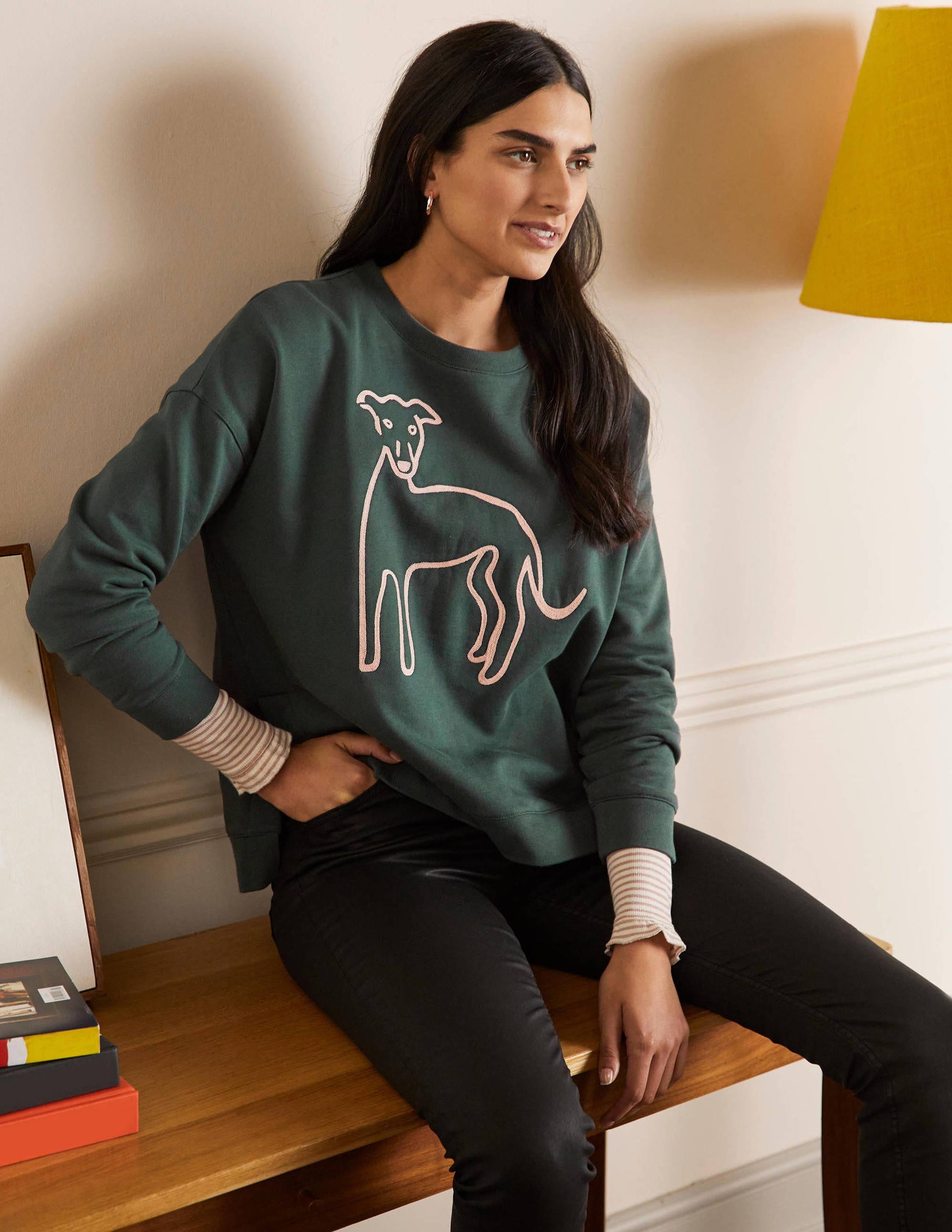Jasmine Sweatshirt-Mitternachtsgrün-1