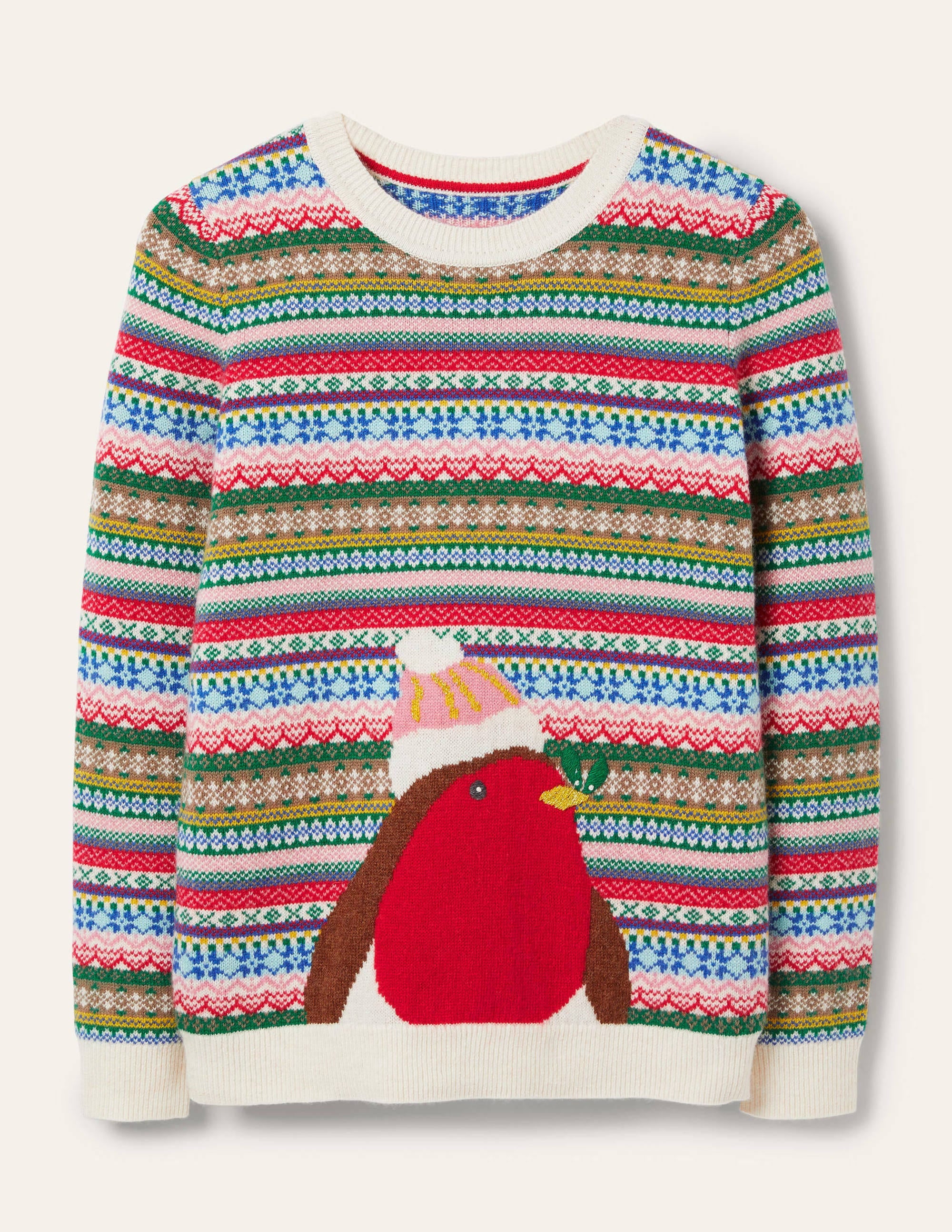 Weihnachtlicher Pullover-Bunt, Fair-Isle-Muster - Image 6