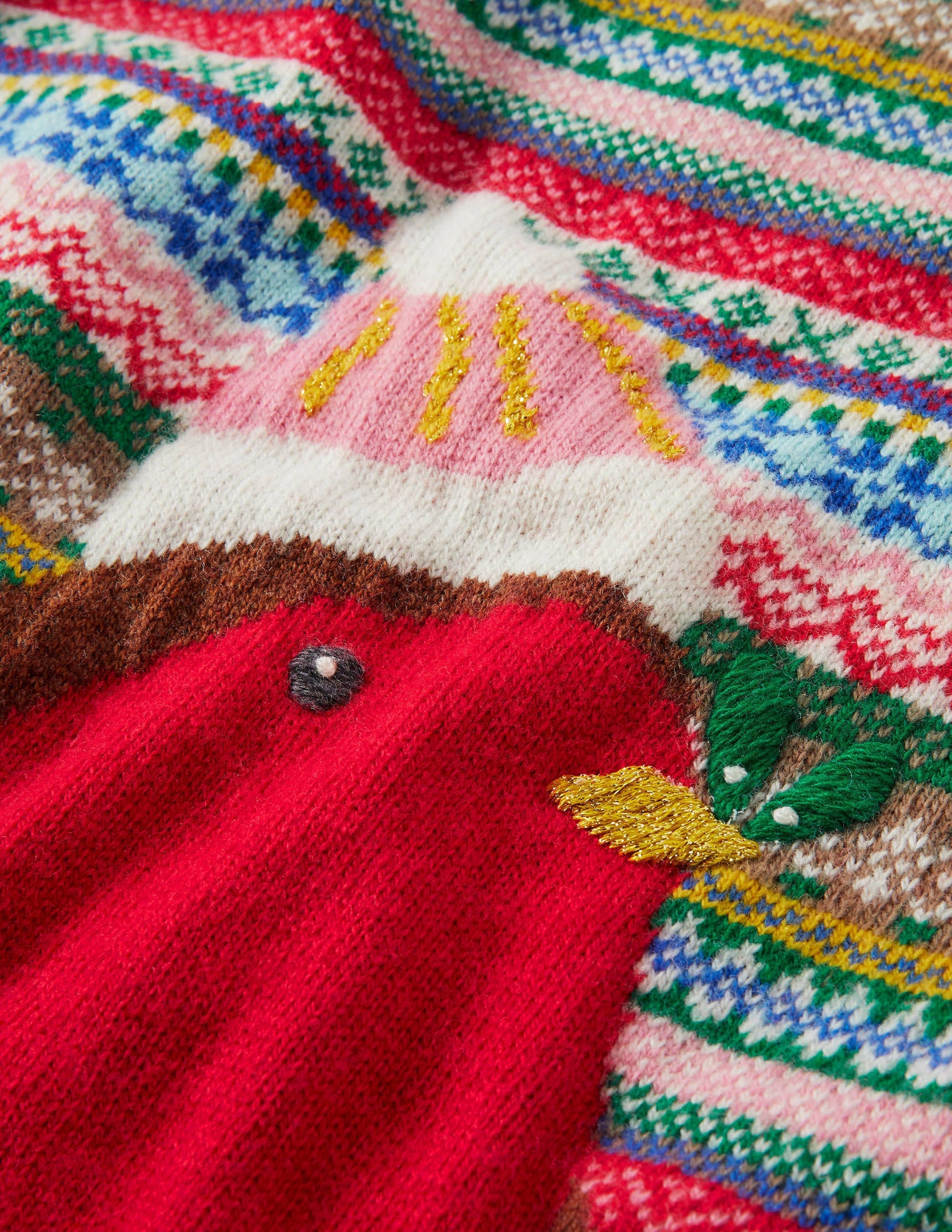 Weihnachtlicher Pullover-Bunt, Fair-Isle-Muster-7