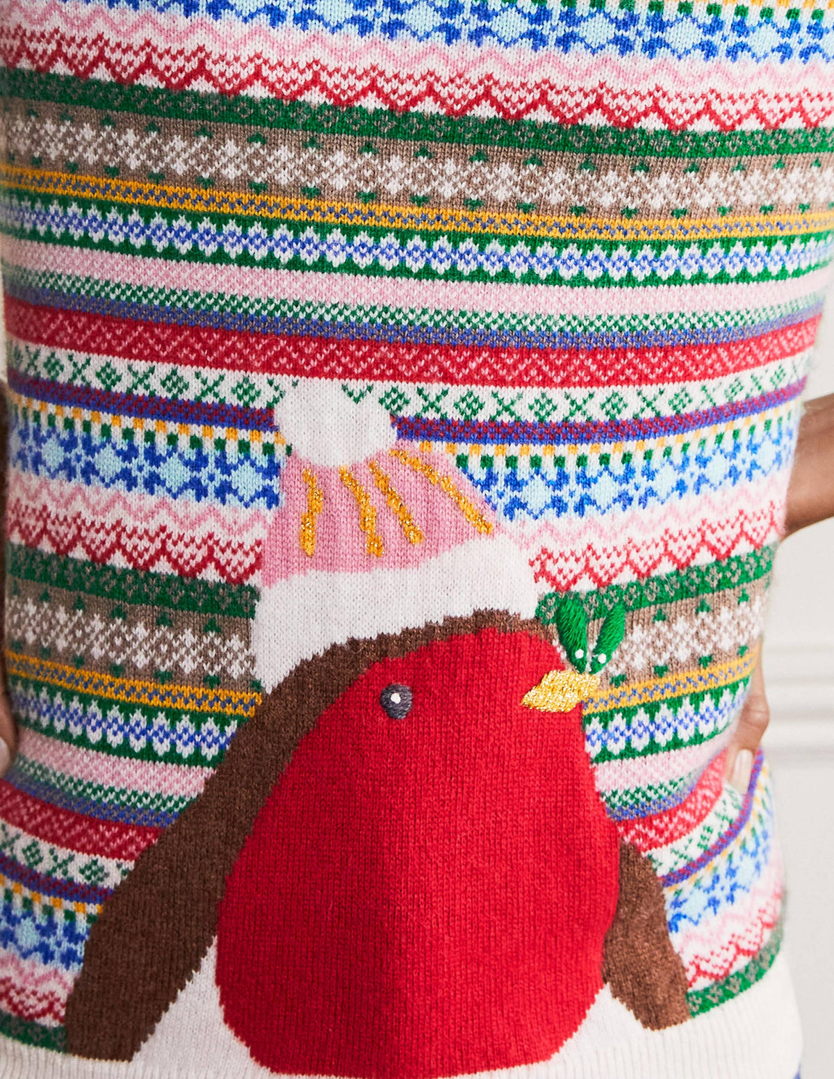 Weihnachtlicher Pullover-Bunt, Fair-Isle-Muster-2