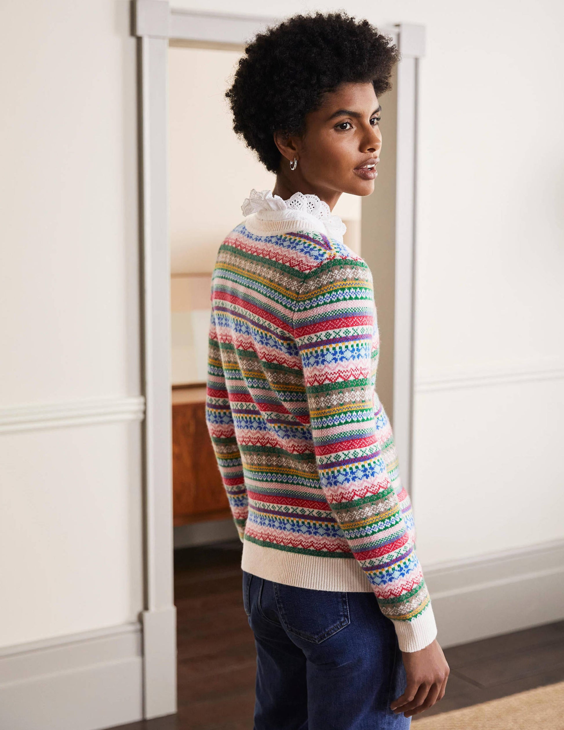 Weihnachtlicher Pullover-Bunt, Fair-Isle-Muster-3