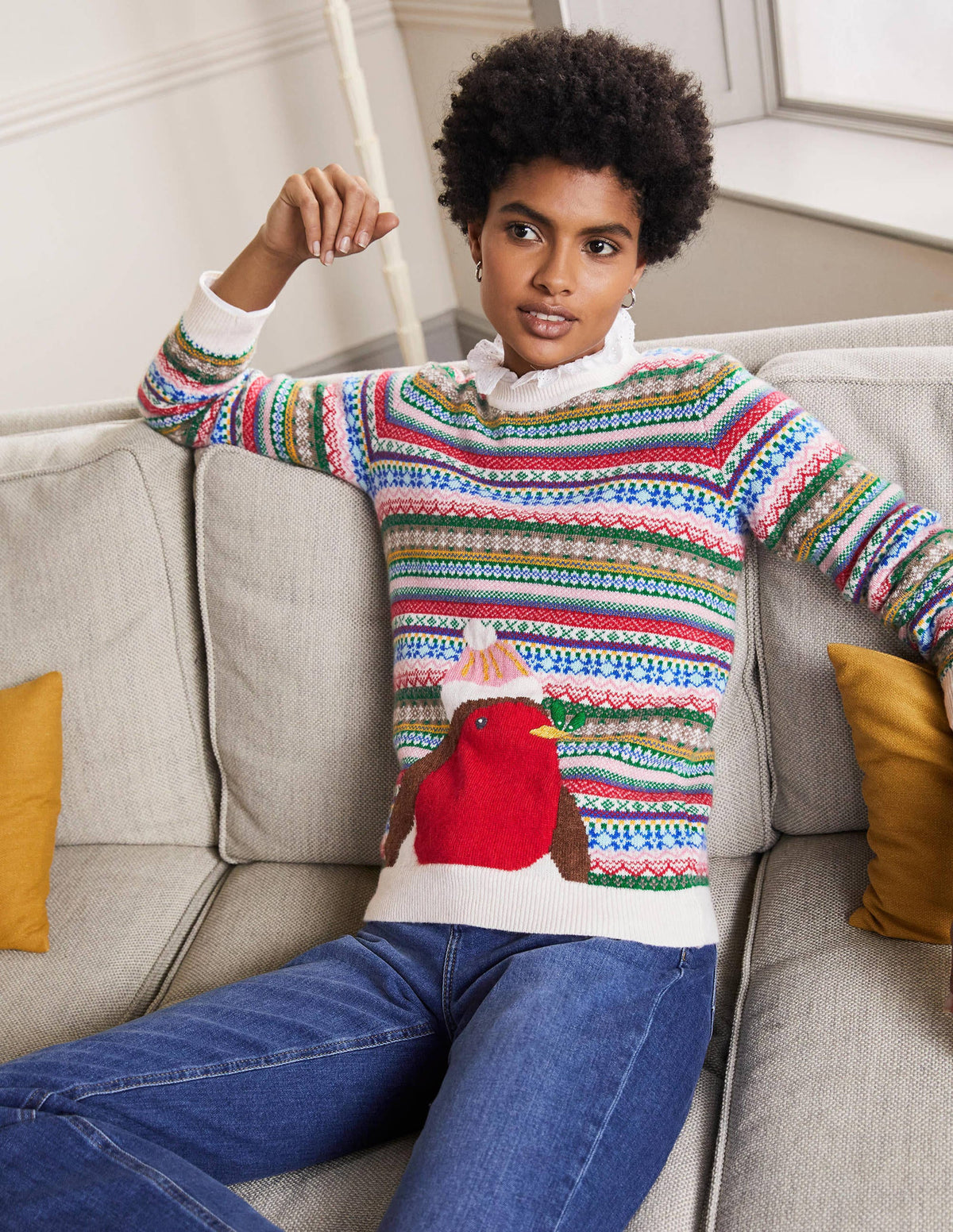 Weihnachtlicher Pullover-Bunt, Fair-Isle-Muster-4