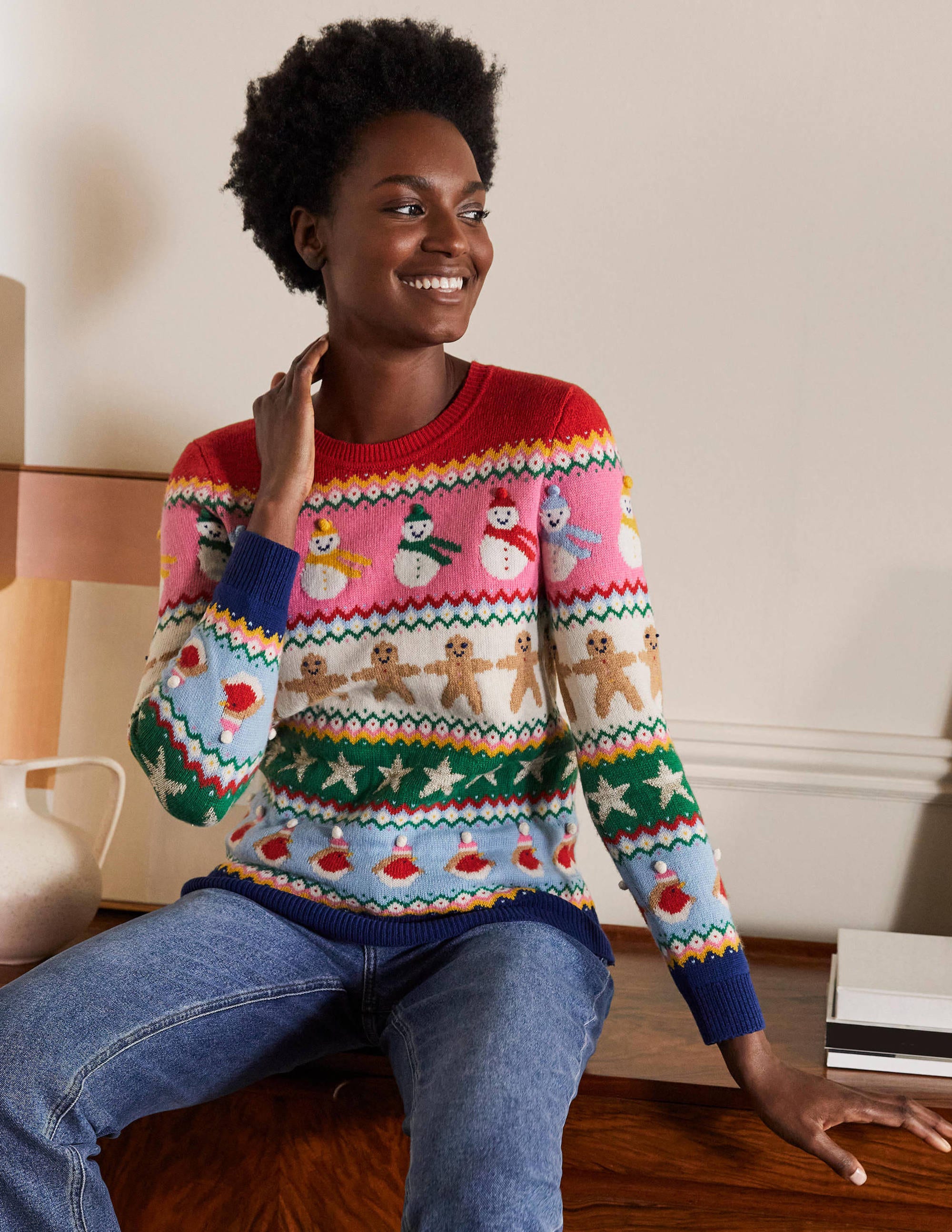 Weihnachtlicher Pullover-Festliches Fair-Isle-Muster - Image 1
