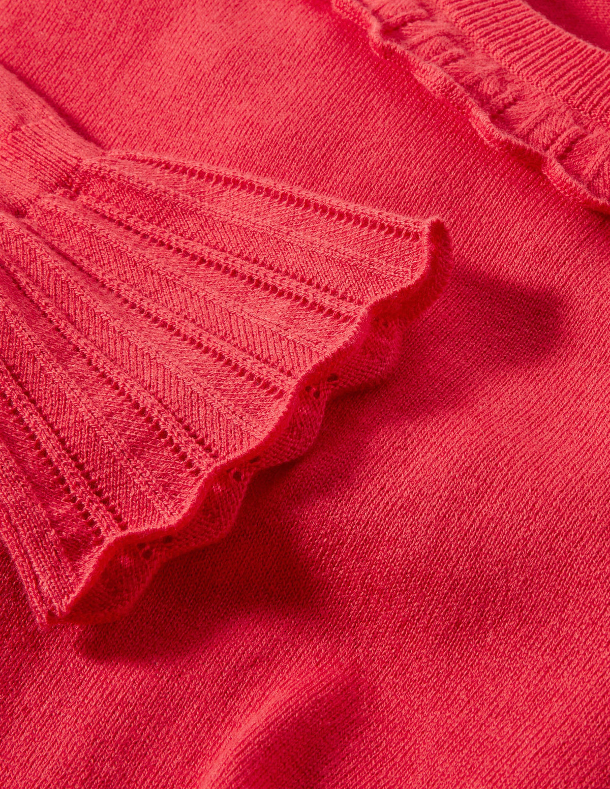 Pull Aimee en pointelle-Rouge vif - Image 7