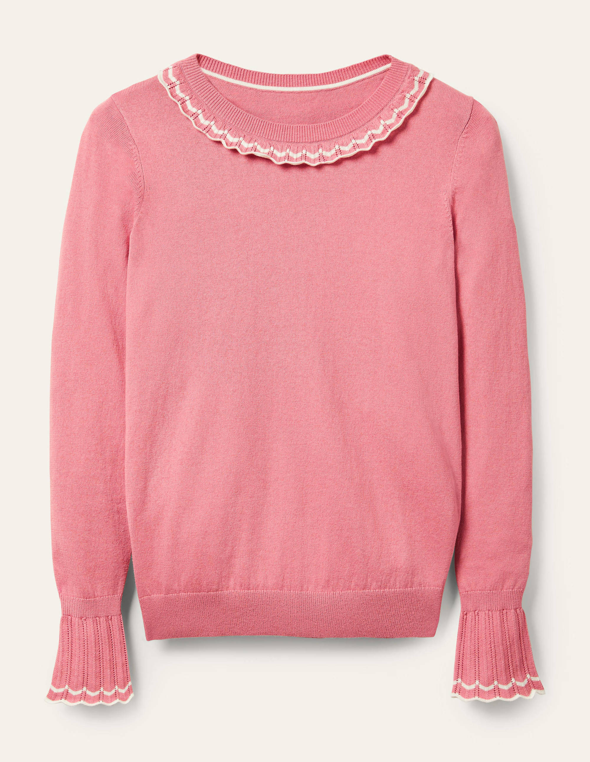 Aimee Pointelle Jumper-Formica Pink - Image 6