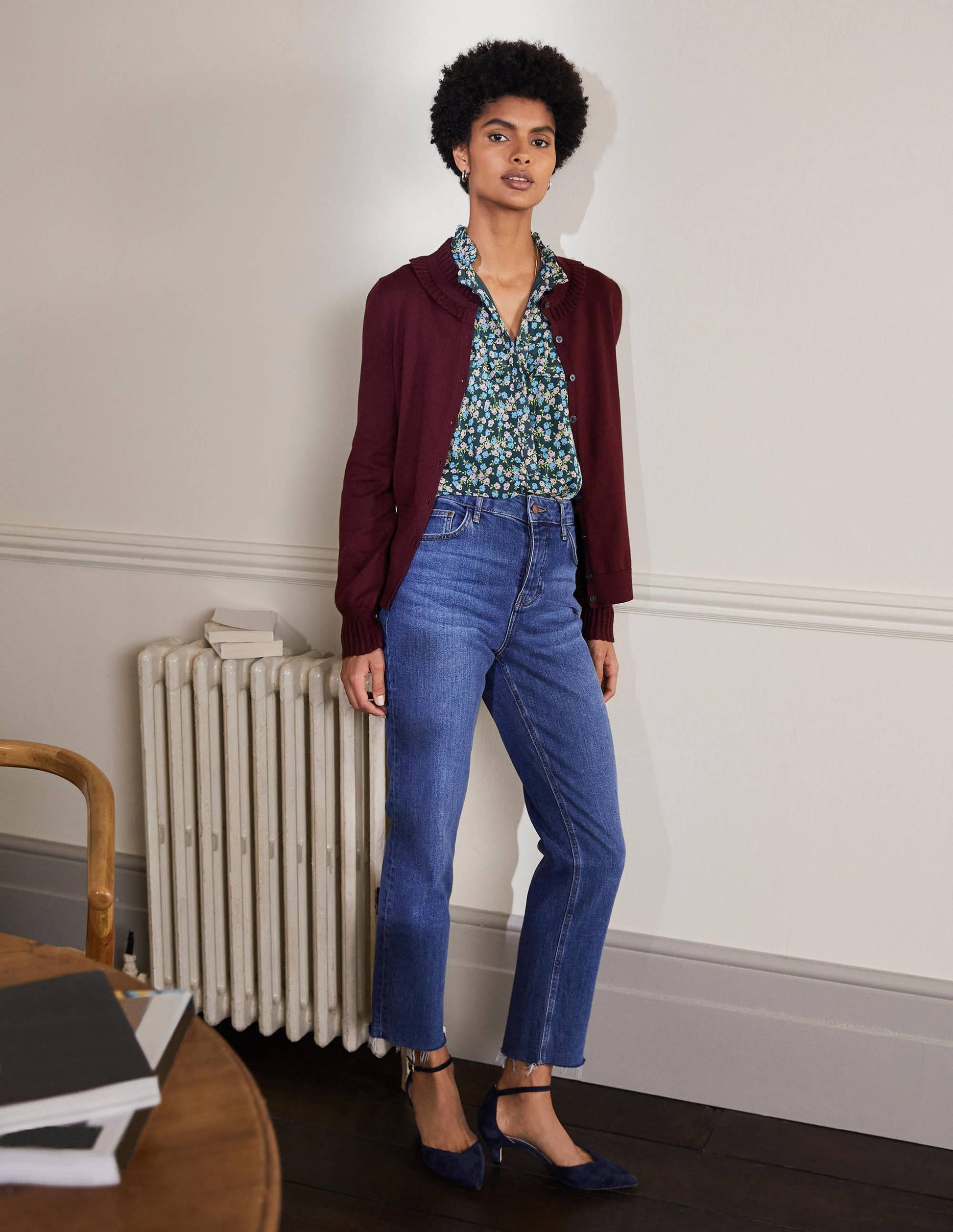 Frederica Pointelle-Cardigan-Dunkelviolett-4