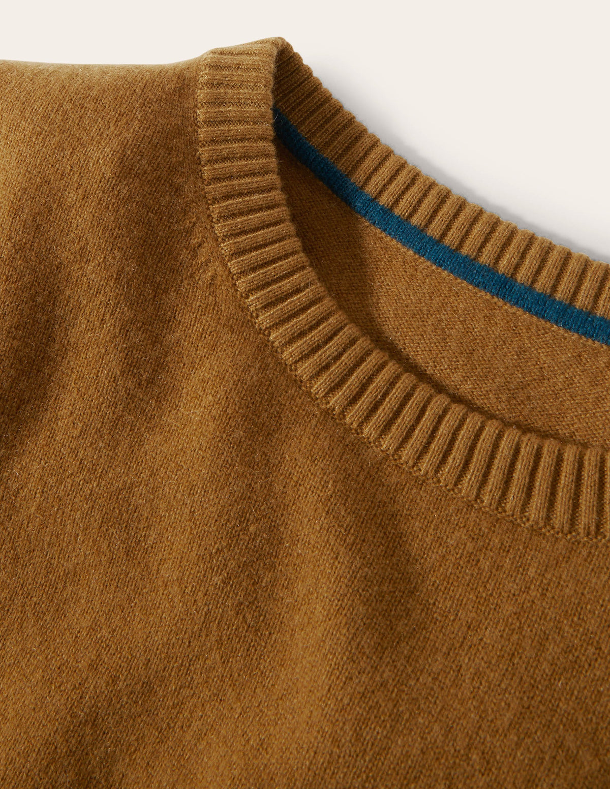 Kaschmirpullover mit Rundhalsausschnitt-Rauchiges Topasblau - Image 4