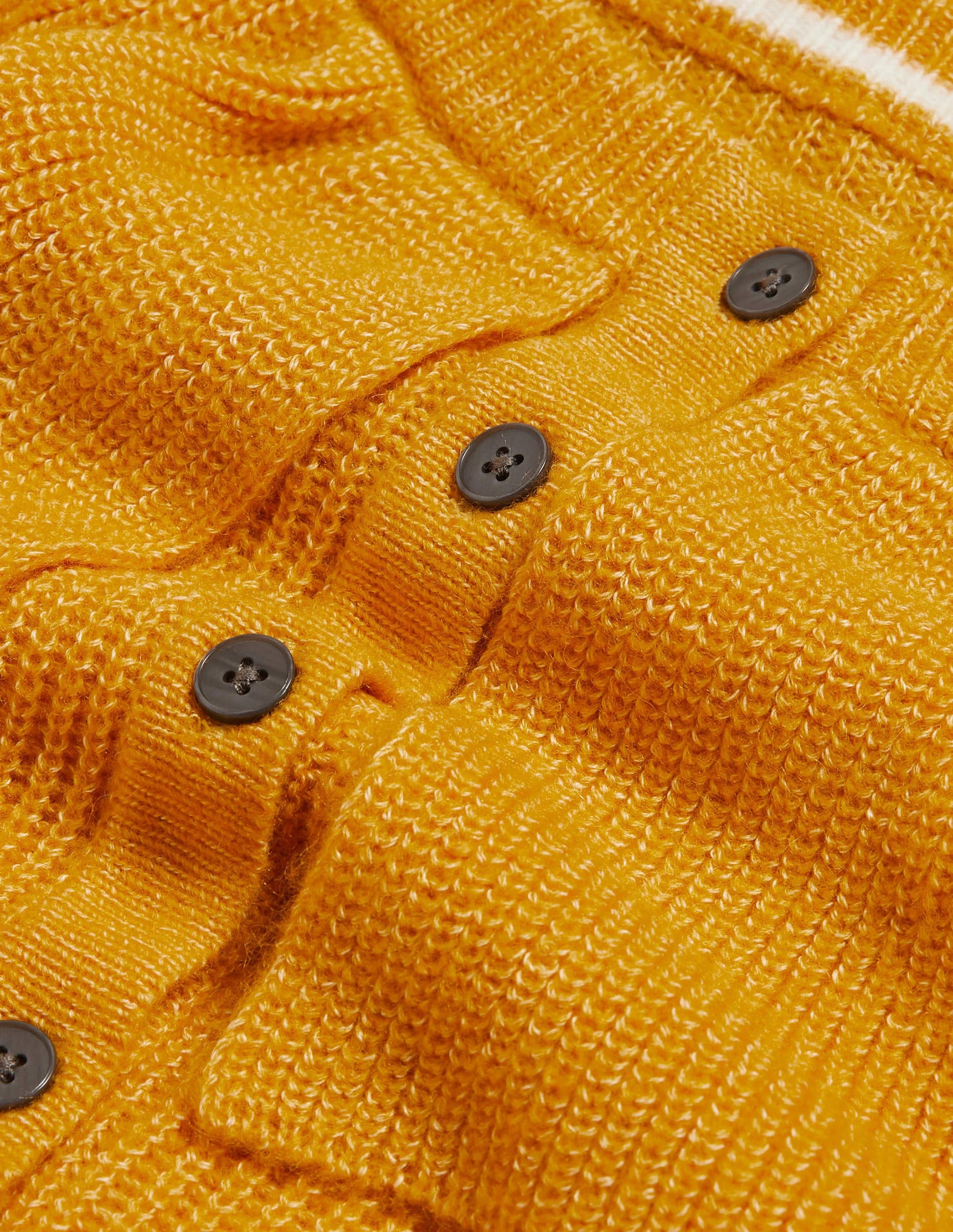 Flauschiger Pullover mit Rüschenkragen-Sonnengelb-7
