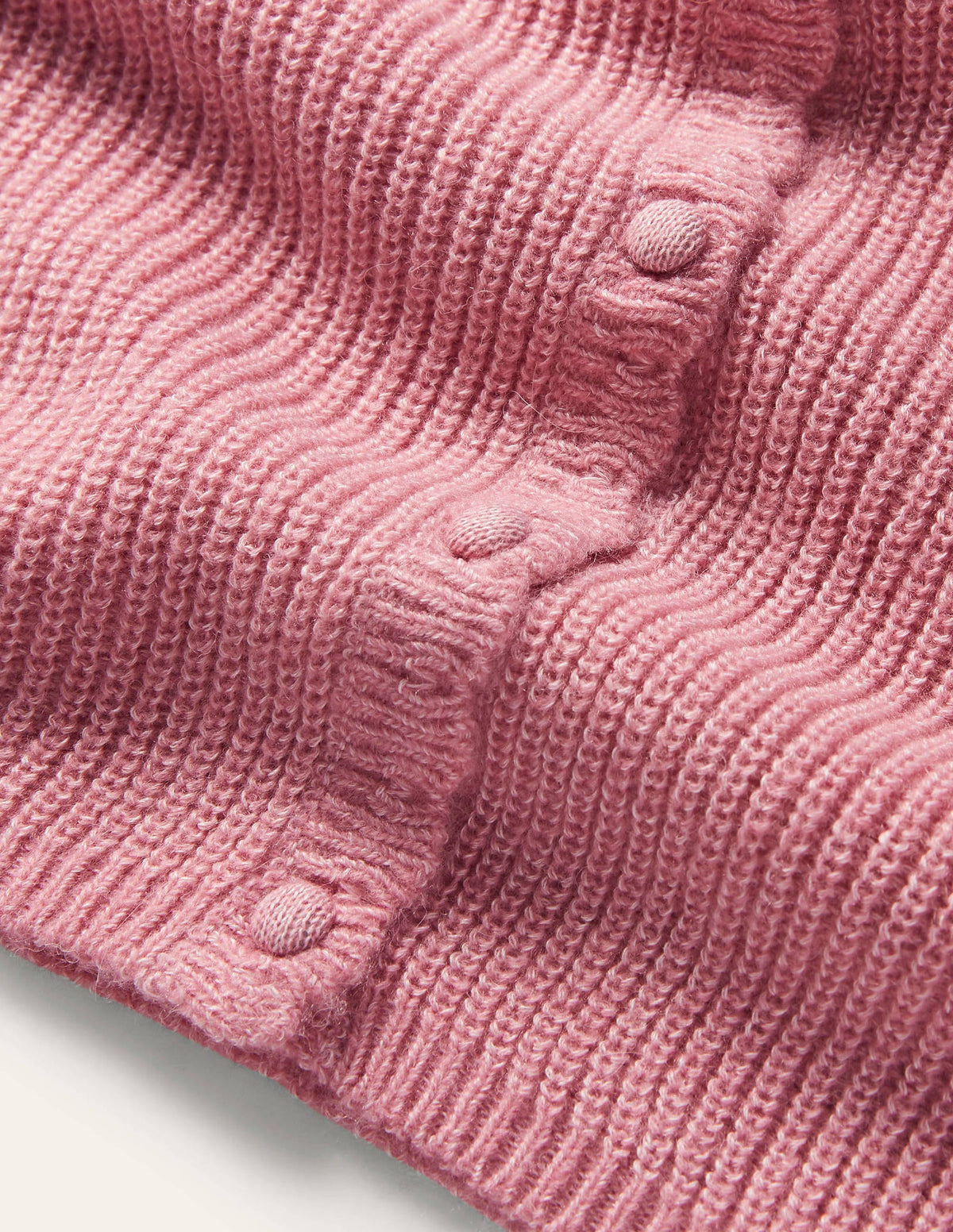 Ella Flauschiger Cardigan mit Muschelsaum-Kirschblütenrosa - Image 6