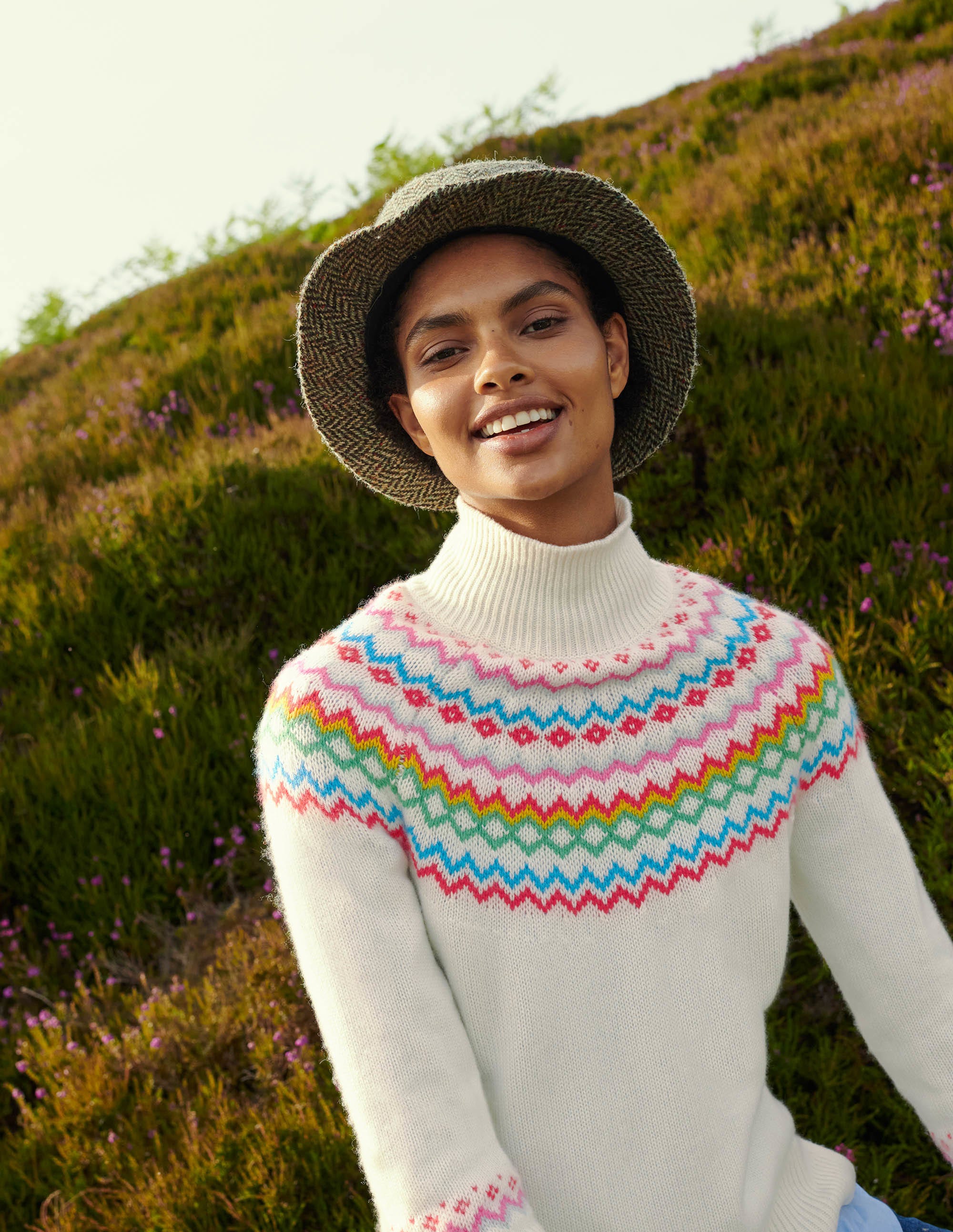 Anna Kaschmirpullover-Perlweiß, Fair-Isle-Muster - Image 5