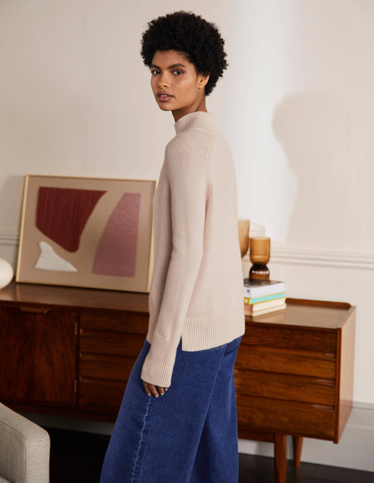 Anna Cashmere Jumper-Warm Ivory - Image 3