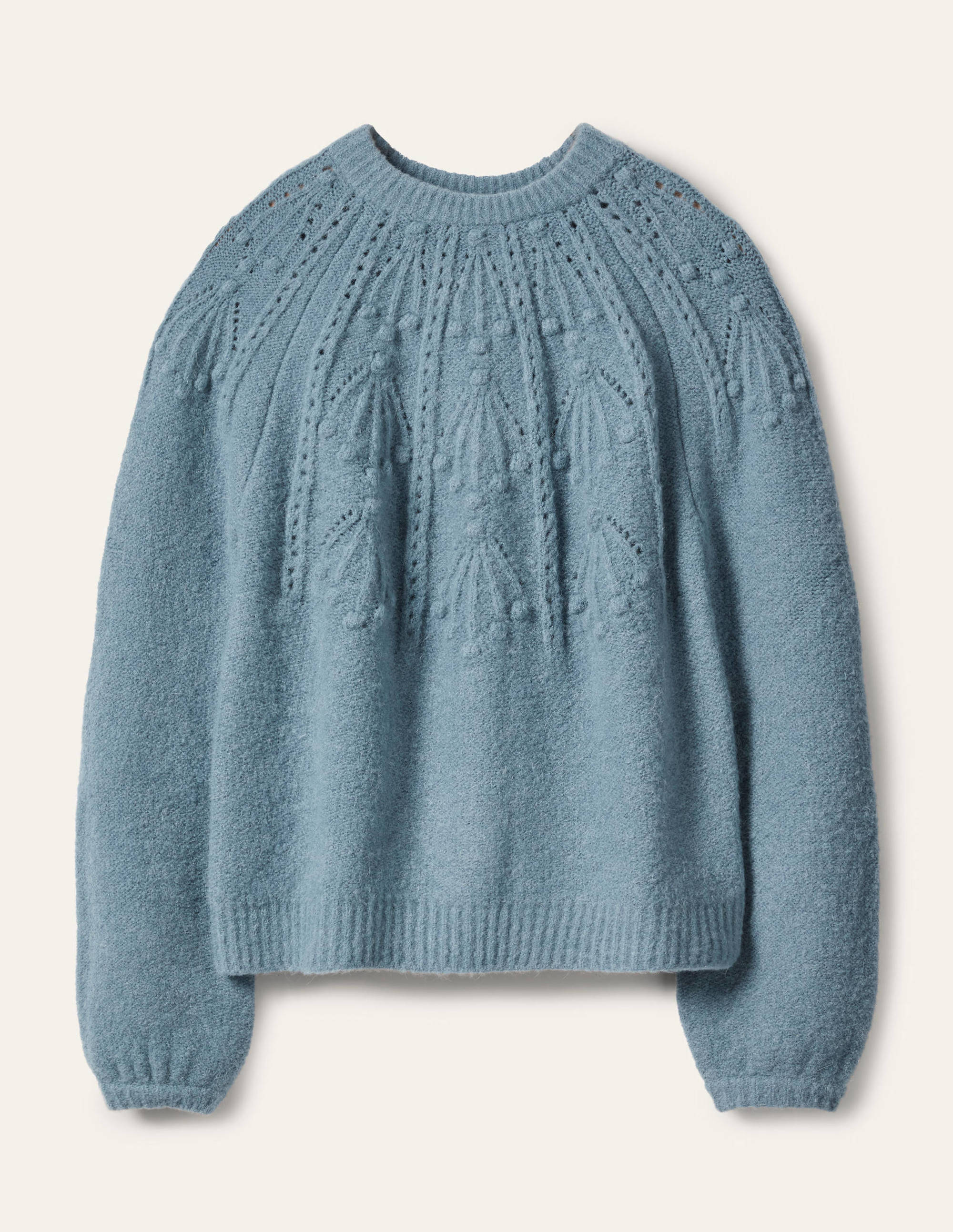 Locker Pullover mit Zopfstrickmuster-Airforce - Image 7
