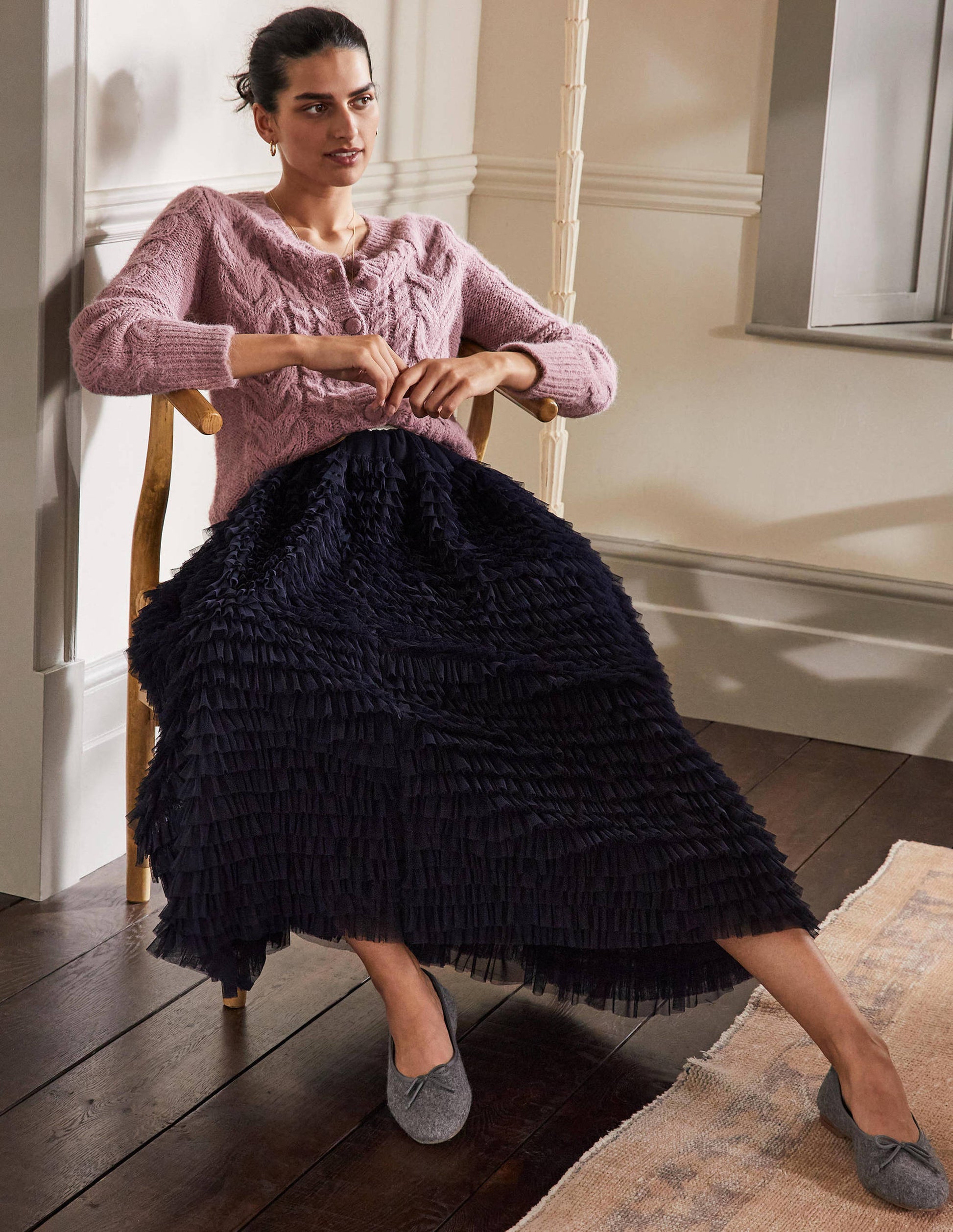 Claire Cardigan-Violett/Opalgrün-4