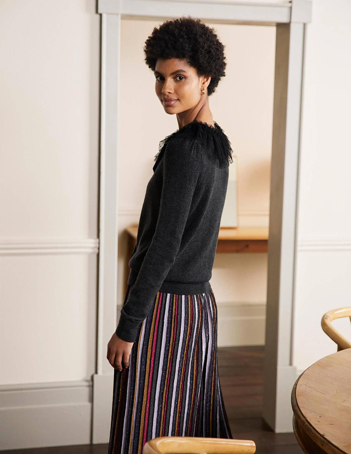 Pull Felicity ornementé-Anthracite chiné - Image 3